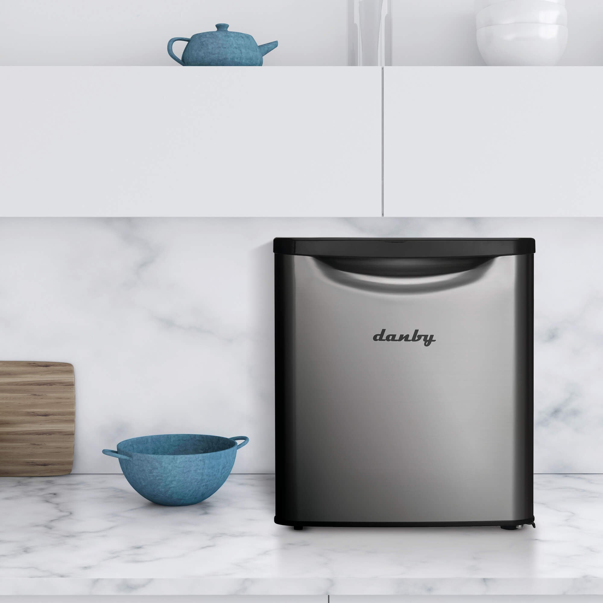 Danby DAR017A3BSLDB 1.7 cu ft Stainless Steel Compact Refrigerator - Perfect for Dorm, Office, Bedroom & Small Spaces