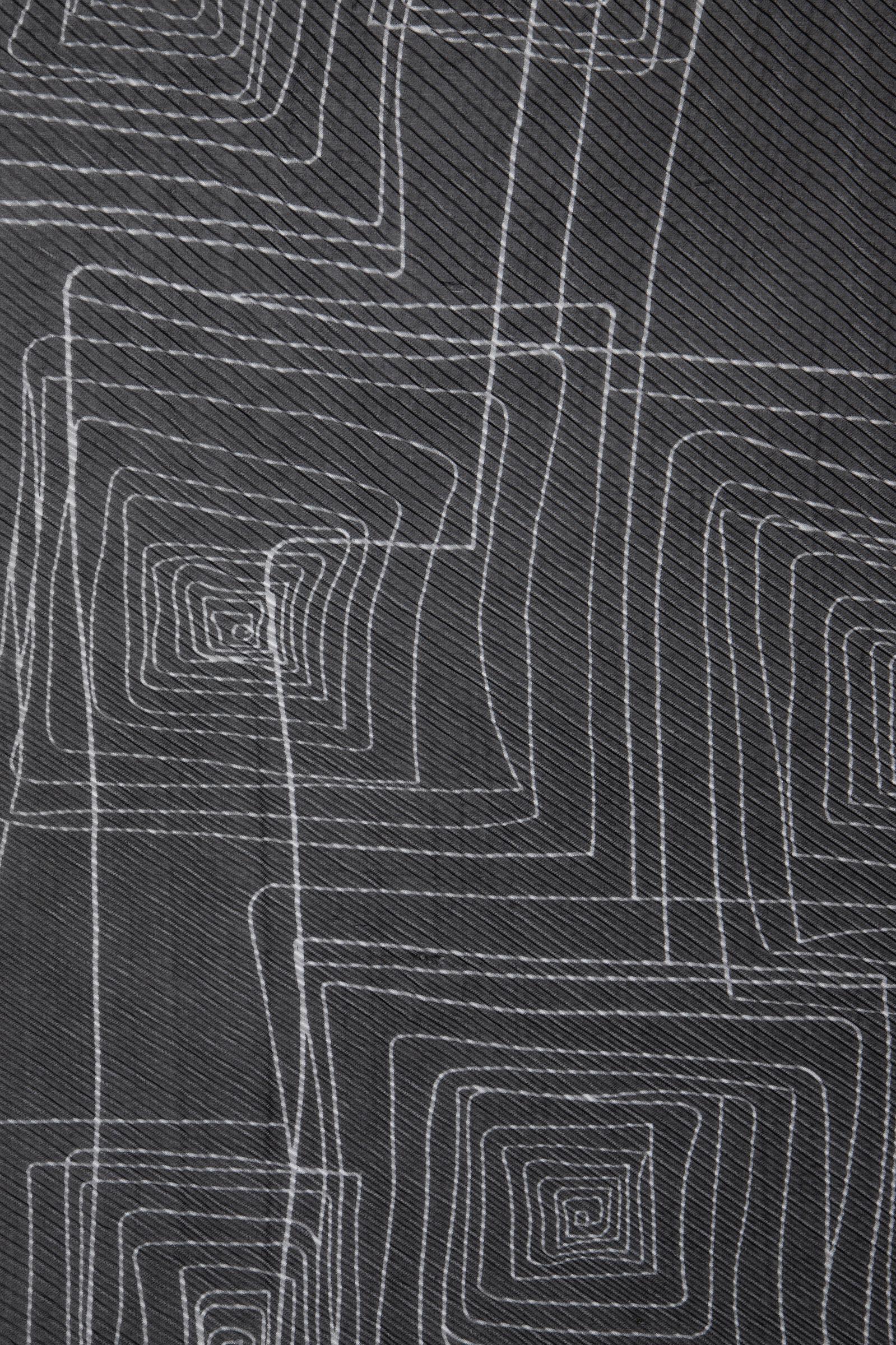 Square Geo Pleated Scarf - Fashionable Women's Accessory for Fall & Winter, Office & Casual Outfits