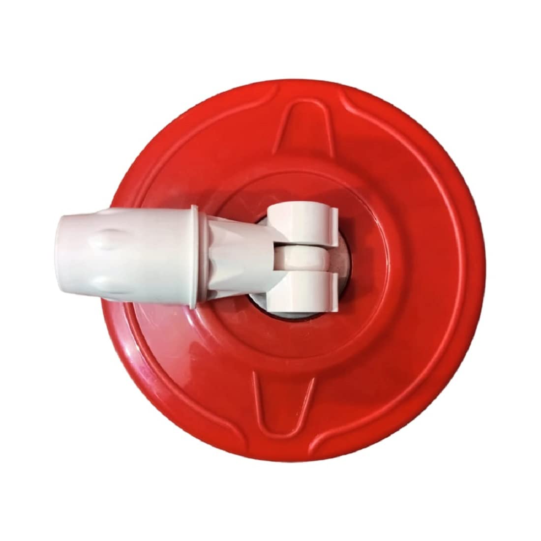 Wavehomy Stainless Steel Clip Lock Mop Rod with Rotating Spin Mop Head Refill - Durable Cleaning Tool for Floors, Tiles & Hardwood (Red) - Perfect for Kitchen, Bathroom & Household Cleaning