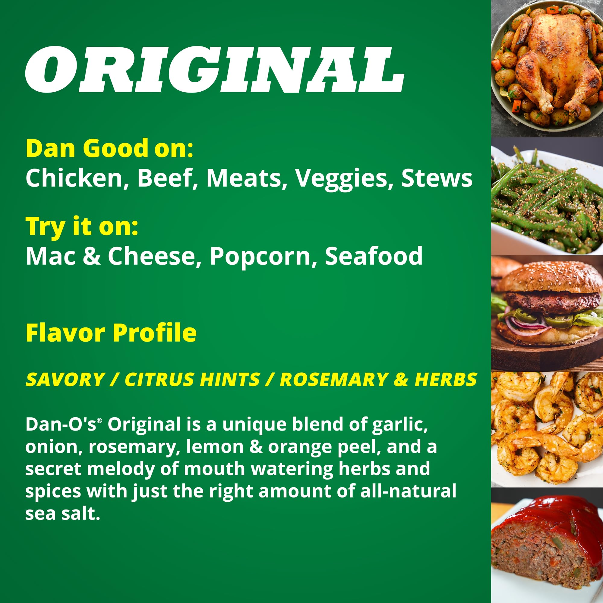 Dan-O's Original All Natural Seasoning - Low Sodium, No Sugar, No MSG, Gluten Free (20 oz) | Perfect for Grilling, BBQ, Chicken, Fish & Healthy Cooking