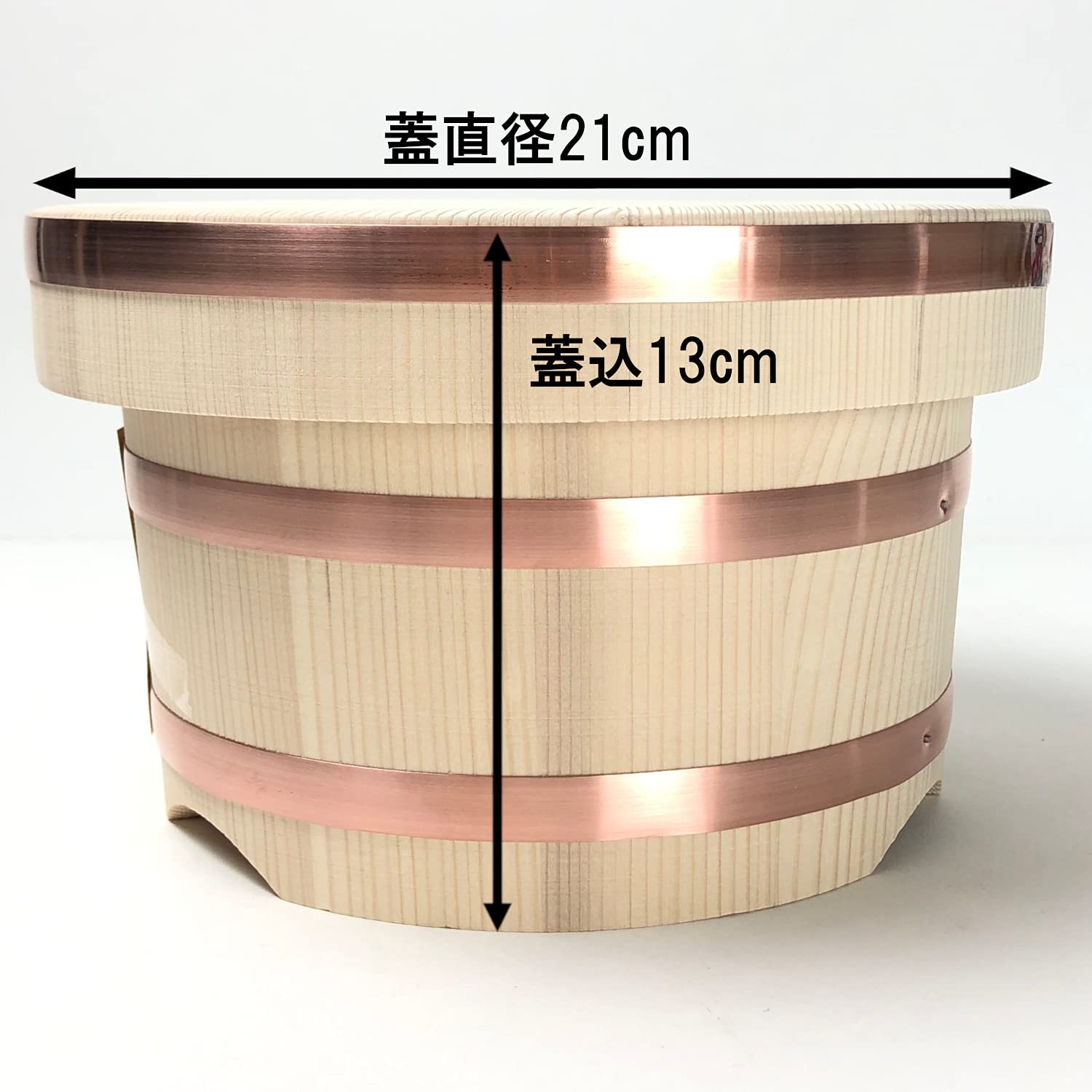 Premium Japanese Edo Bin Copper Rice Container - Handcrafted in Japan, 3-Cup Capacity - Perfect for Storing Rice, Grains & Dry Goods in Kitchen Pantry