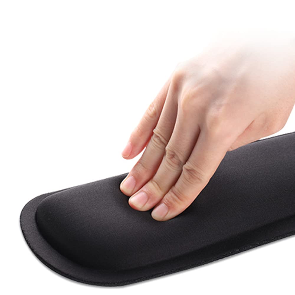Ergonomic Mouse Pad with Wrist Support & Keyboard Wrist Rest Set - Non-Slip Rubber Base & Slow Rebound Memory Foam for Pain Relief - Perfect for Home Office, Gaming & Long Computer Work Sessions