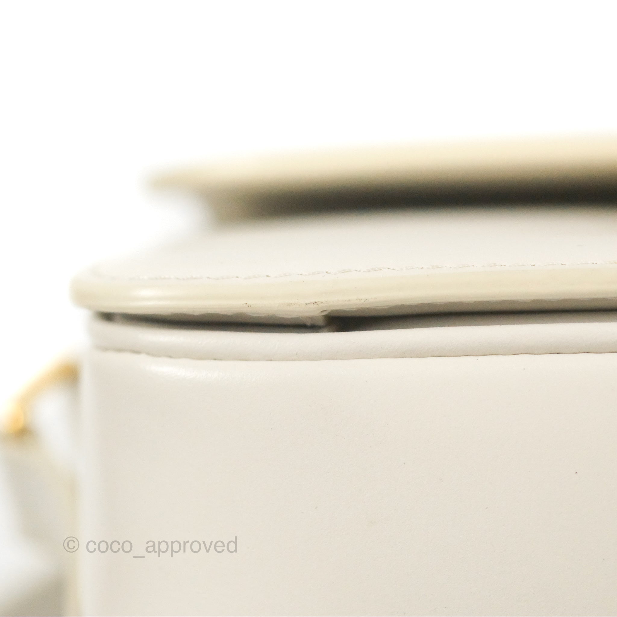 Celine Teen Triomphe Bag in Shiny White Calfskin Leather - Perfect for Everyday Use, Work & Special Occasions