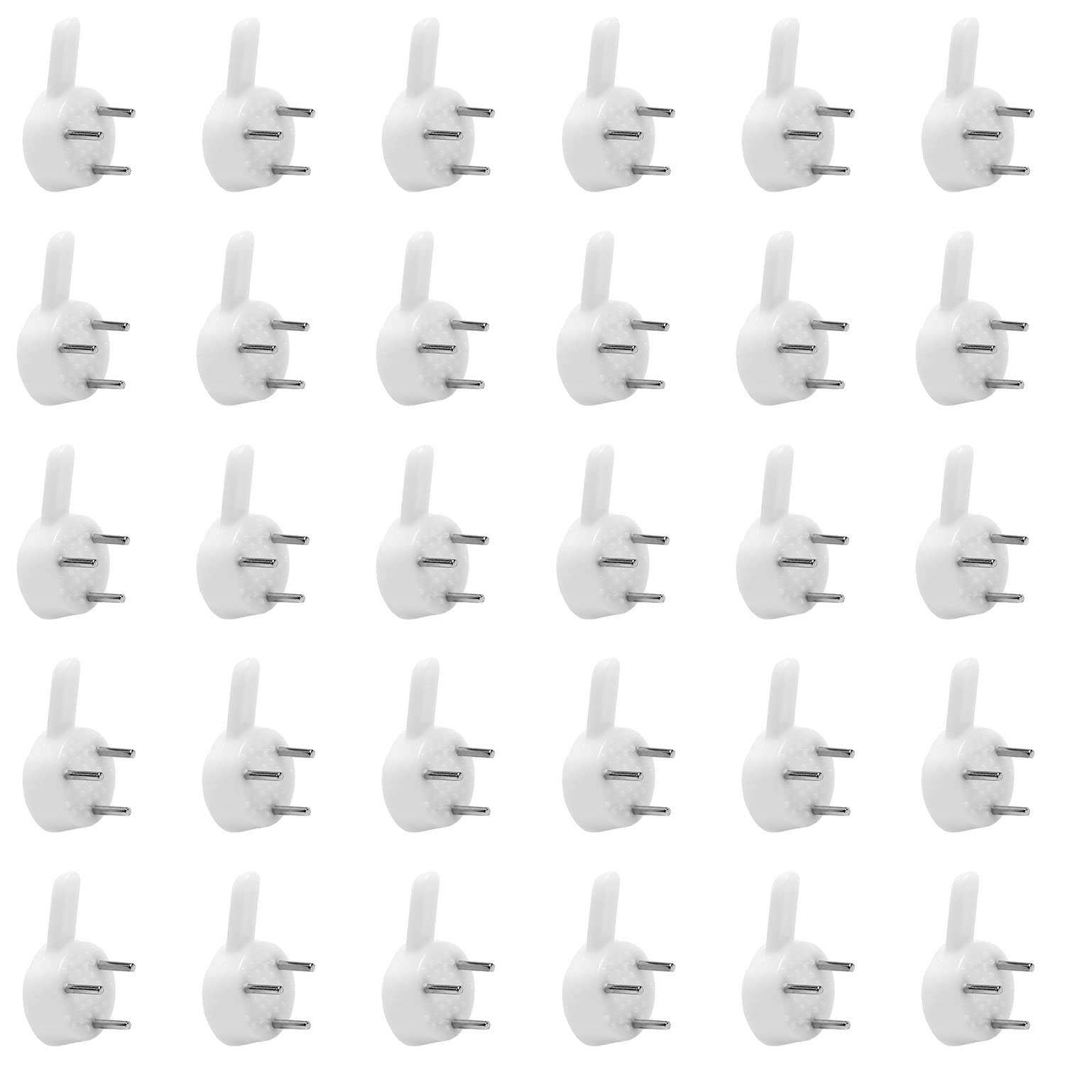 50pcs Heavy Duty Non-Marking Wall Hooks - Invisible Nail-Free Hangers for Pictures, Decor, Keys on Walls, Wallpaper, Concrete & Wooden Doors - Perfect for Home, Office & Dorm Organization