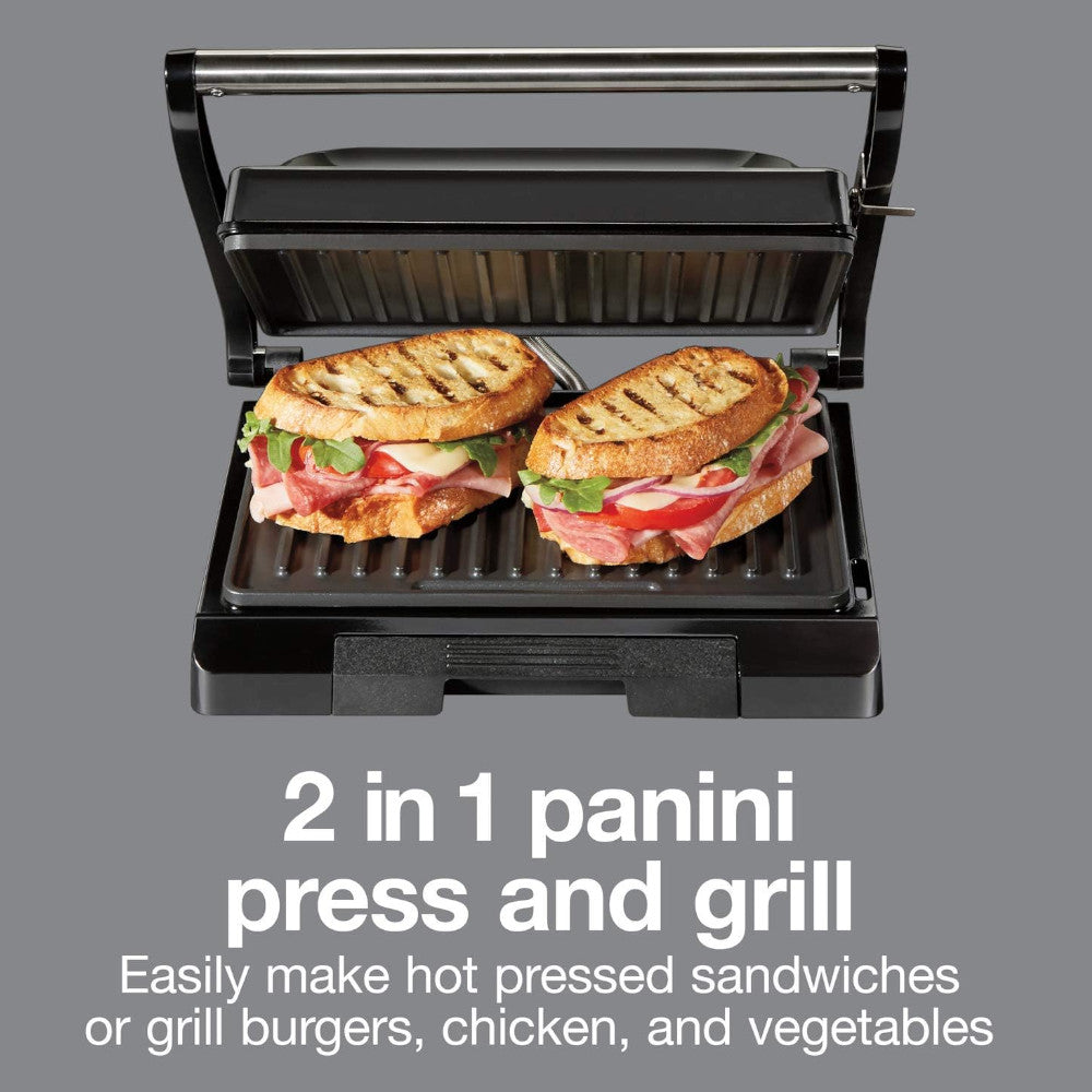 Proctor Silex 25440PSC 4-Serving Panini Press & Sandwich Maker - Compact Indoor Grill for Home, Kitchen, Dorm & Office Use