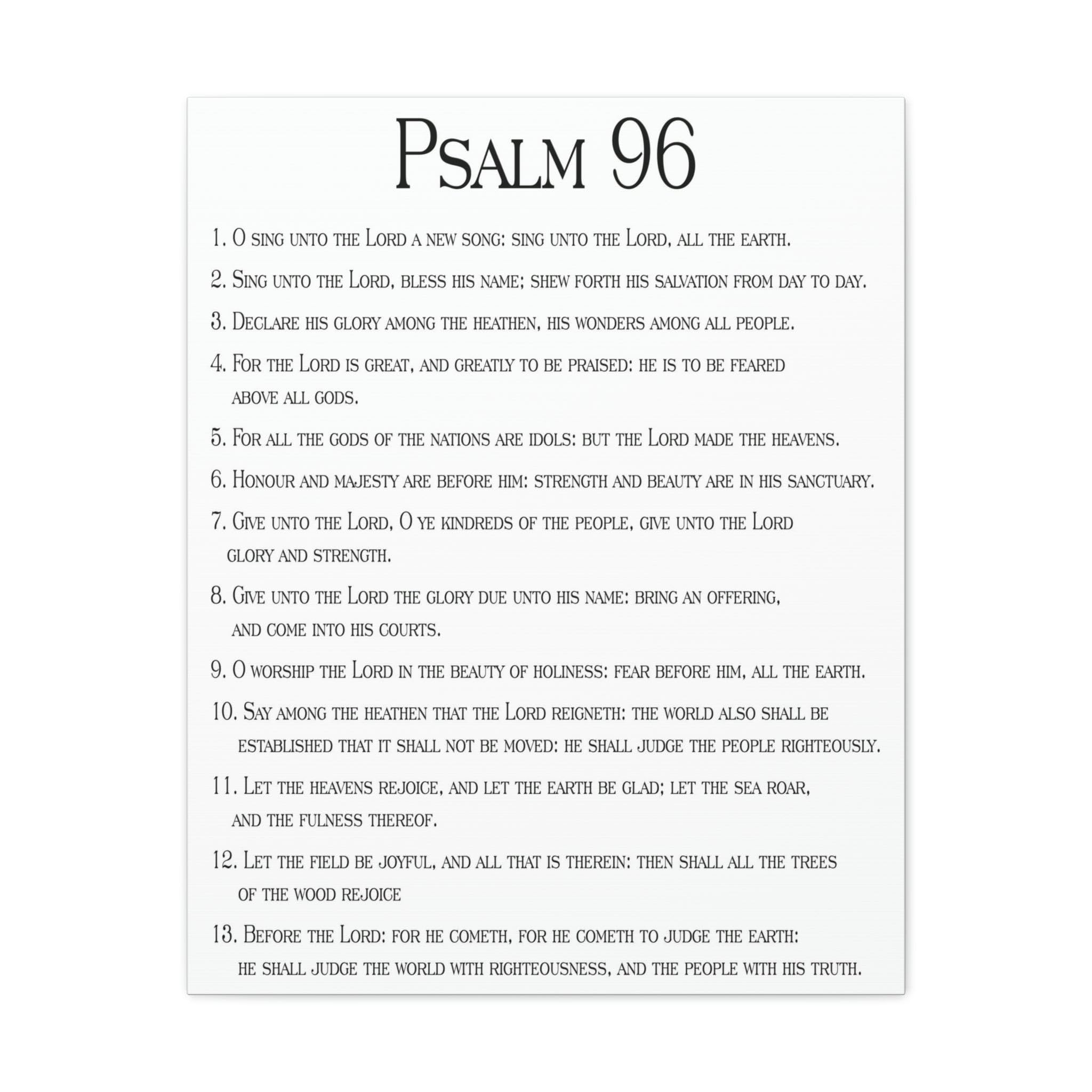 Beautiful White Bible with Psalm 96 Art - Perfect Christian Gift for Weddings, Baptisms & Daily Devotion - Express God's Love Through Scripture