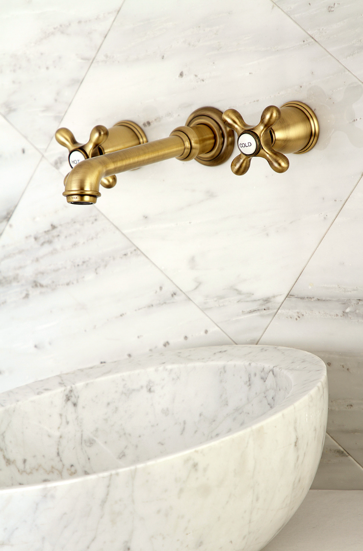 8 Inch Center Wall Mount Bathroom Faucet