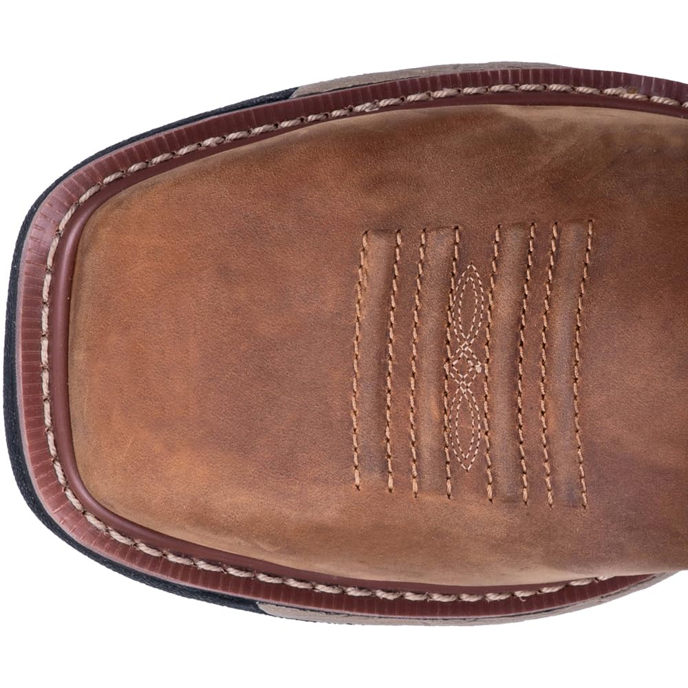 Dan Post Men's Blayde Waterproof Steel Toe Work Boots - Brown Leather Safety Shoes for Construction & Outdoor Work - Size 12 D (US) - Slip Resistant & Comfortable for All-Day Wear