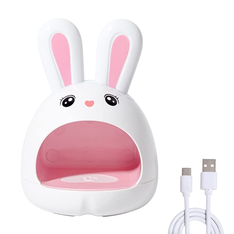 24W LED Nail Dryer Lamp - Cute Rabbit Design Mini UV Gel Nail Light for Home DIY Manicure & Pedicure | Fast Drying Phototherapy Lamp for Nail Art, Gel Polish Curing - Perfect for Salon Professionals & At-Home Nail Care