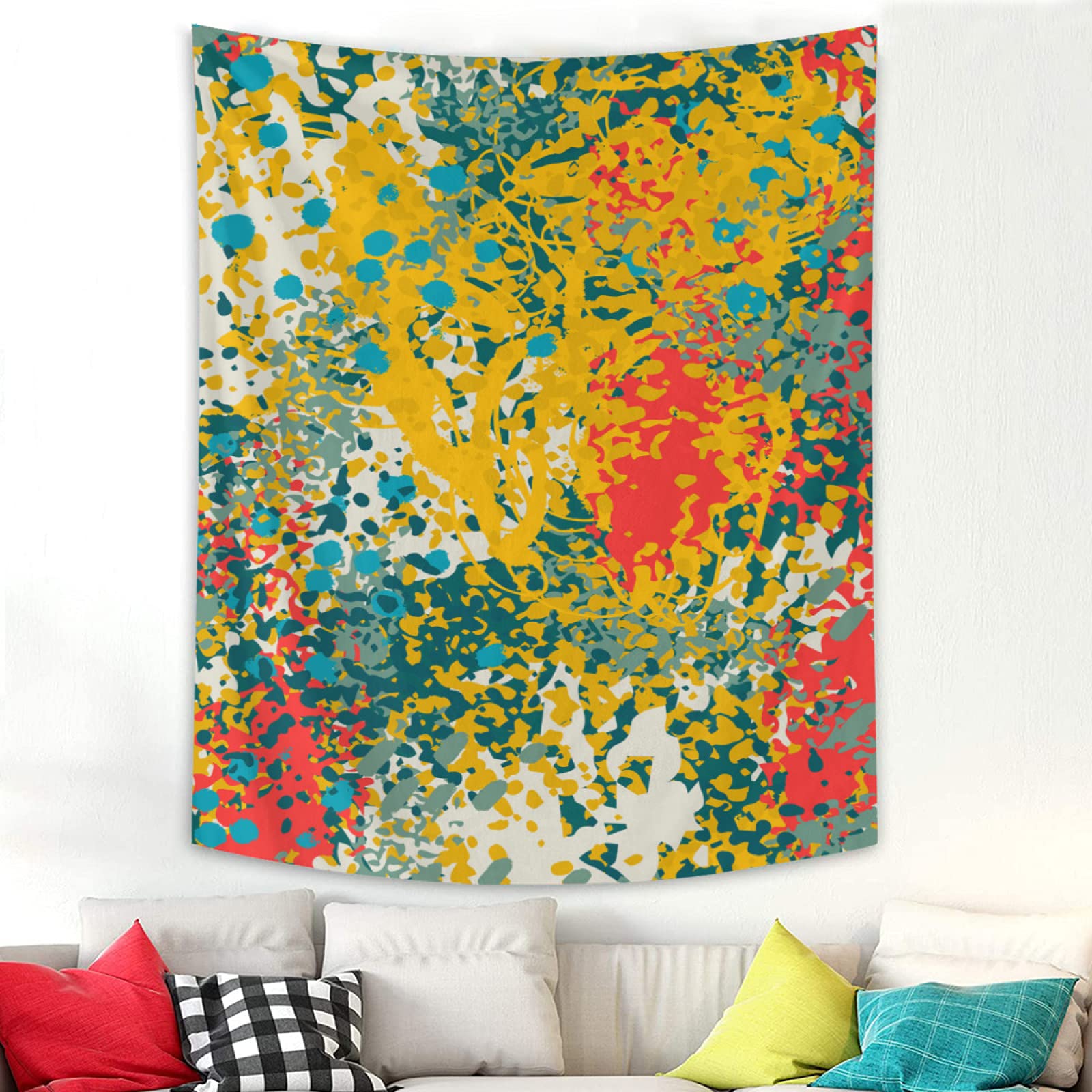 TropicalLife Nixux Abstract Art Graffiti Wall Tapestry - 40x60 Inch Aesthetic Bedroom Decor, Bohemian Polyester Wall Hanging for Dorm, Living Room & Home Decoration | Perfect for Hippie Style, Teen Room & Festival Decor
