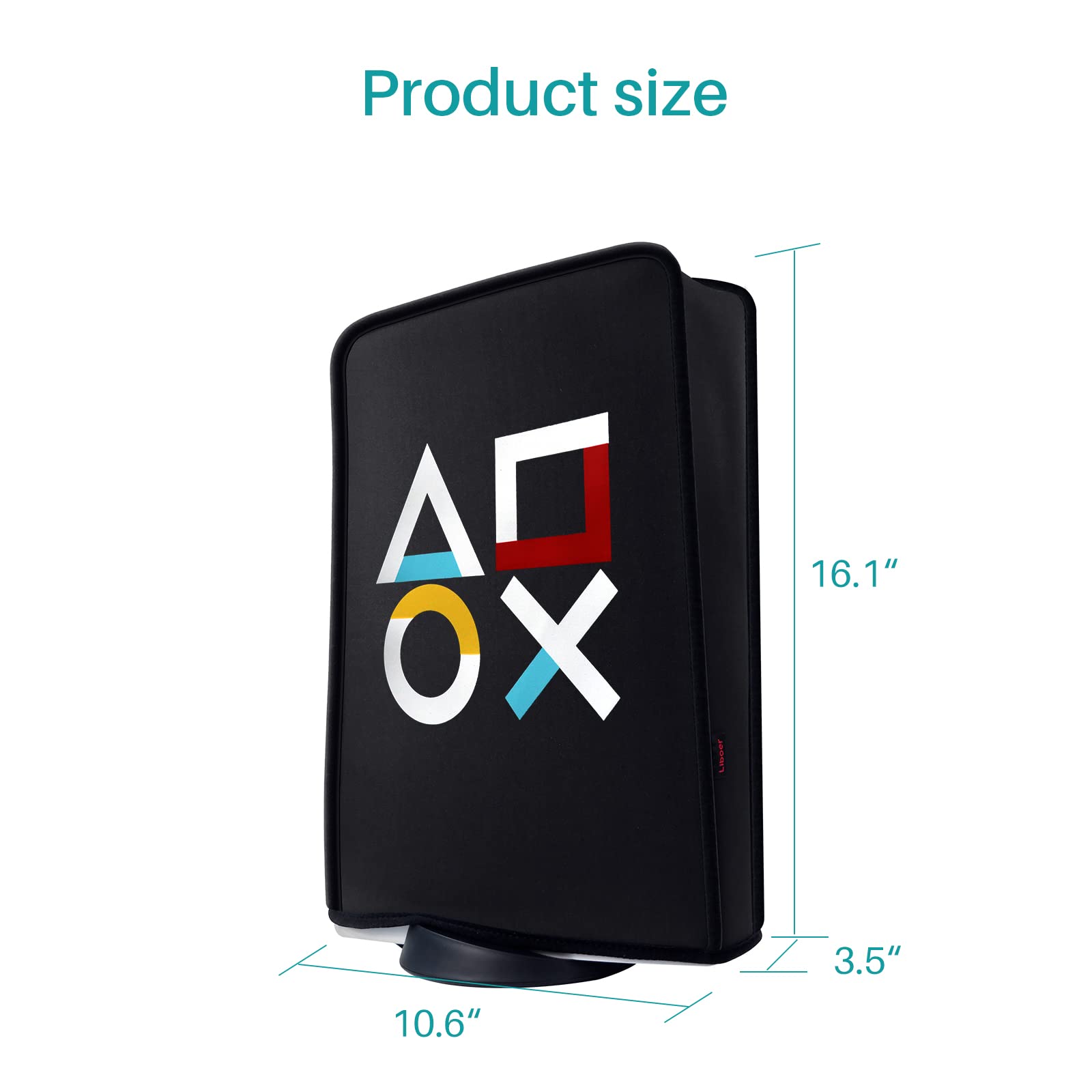 PS5 Dust Cover - Soft Lining Protective Sleeve for Playstation 5 Console (Fits Both Disc & Digital Edition) | Washable, Anti-Scratch, Dustproof | Perfect for Gaming Setup & Storage Protection