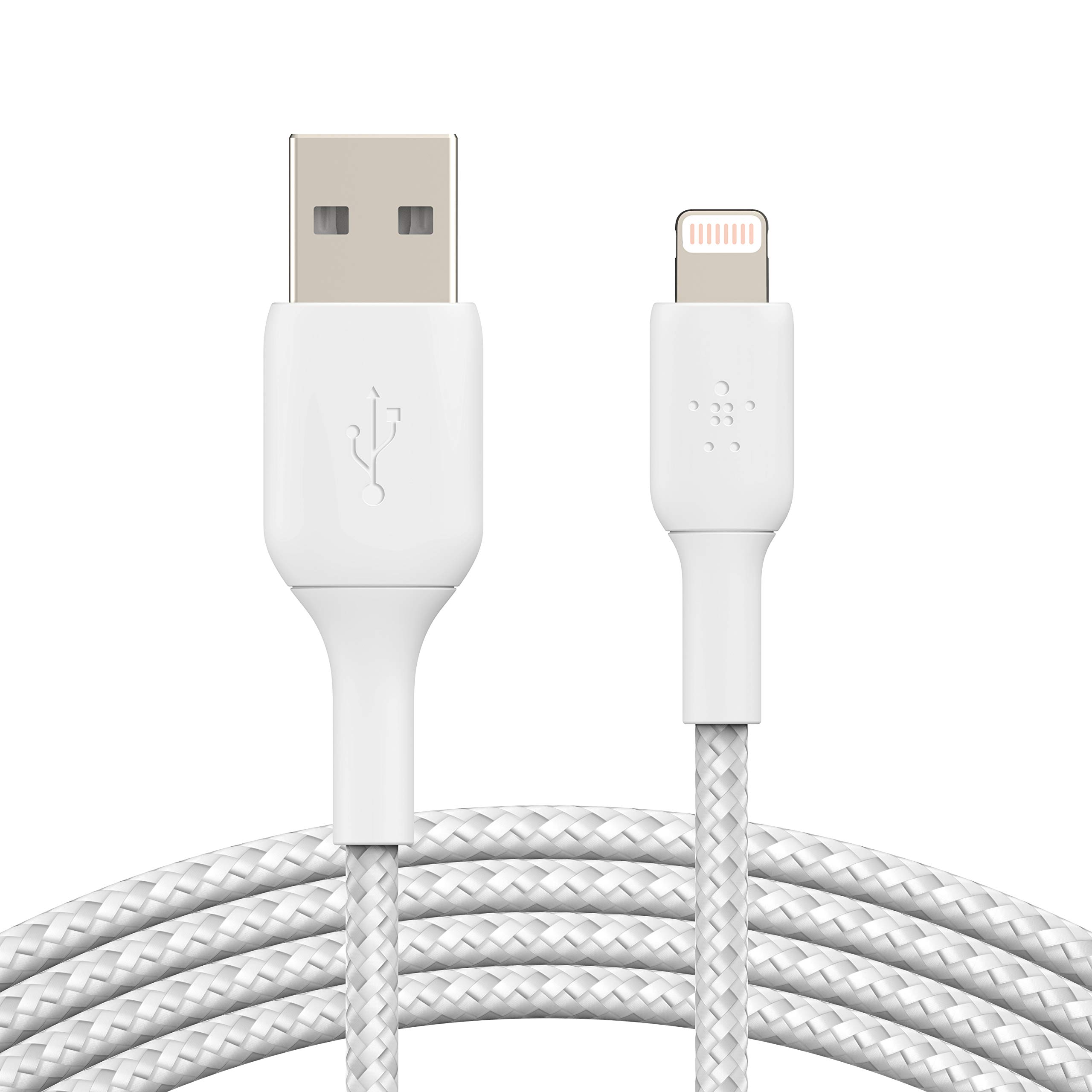Belkin CAA002BT3MWH 3M White Lightning Cable - Fast Charging & Sync for iPhone, iPad - Perfect for Home, Office & Travel