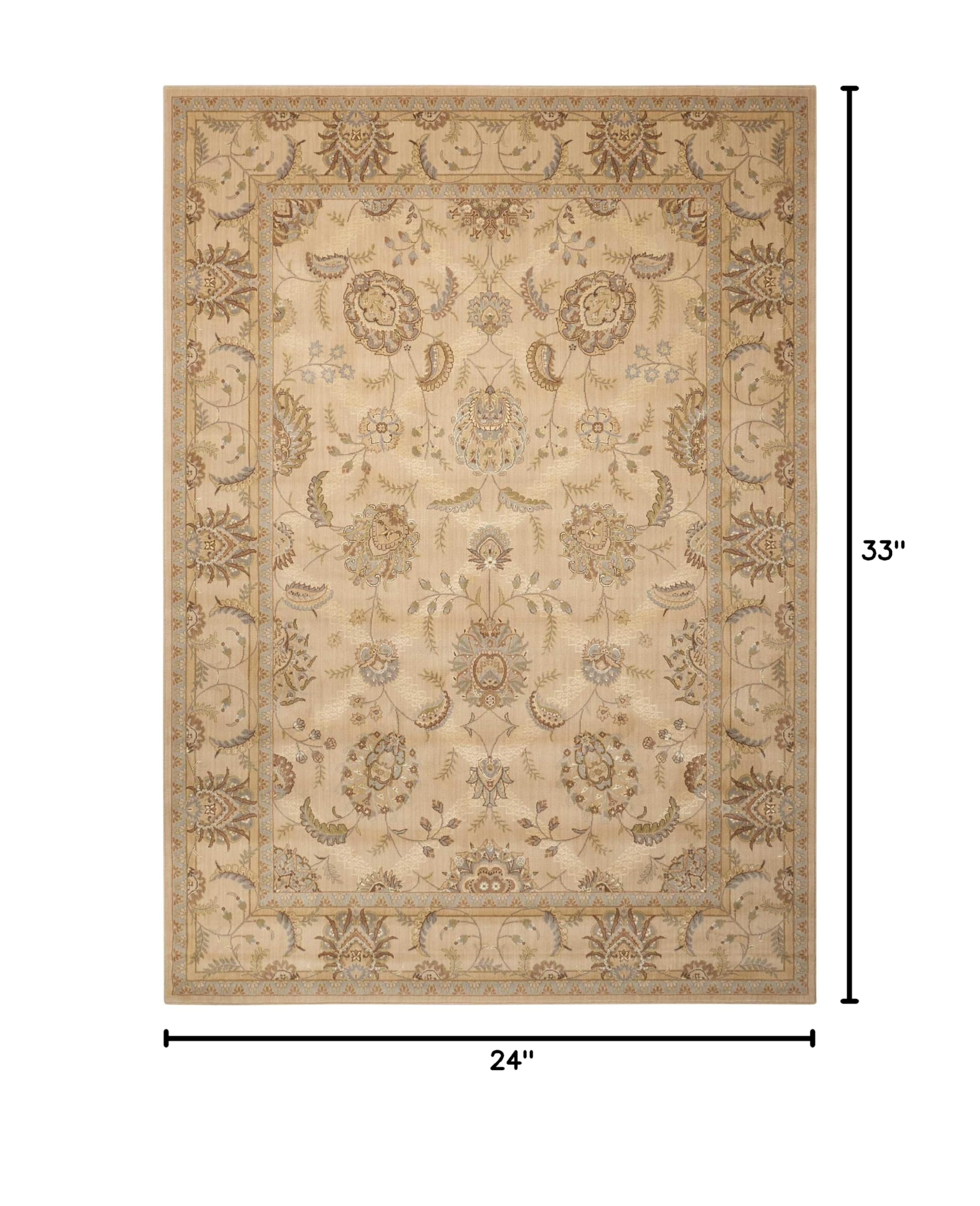 Nourison Persian Empire Ivory Area Rug 2' x 2'9