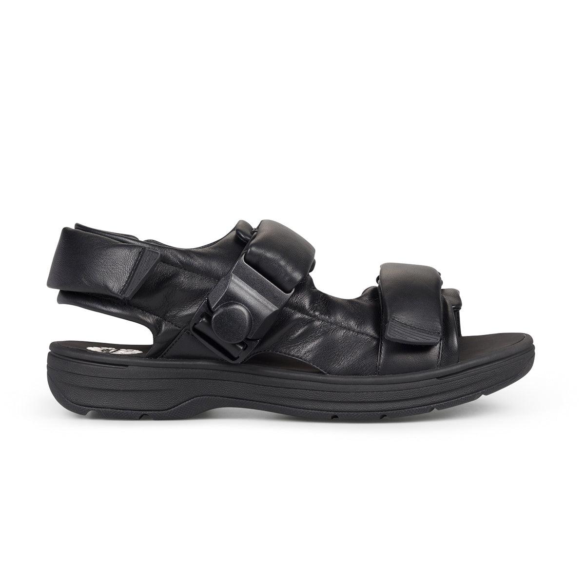 Martine Rose Black Leather Sandals for Women - Comfortable & Stylish Summer Footwear for Beach, Travel, and Casual Outings