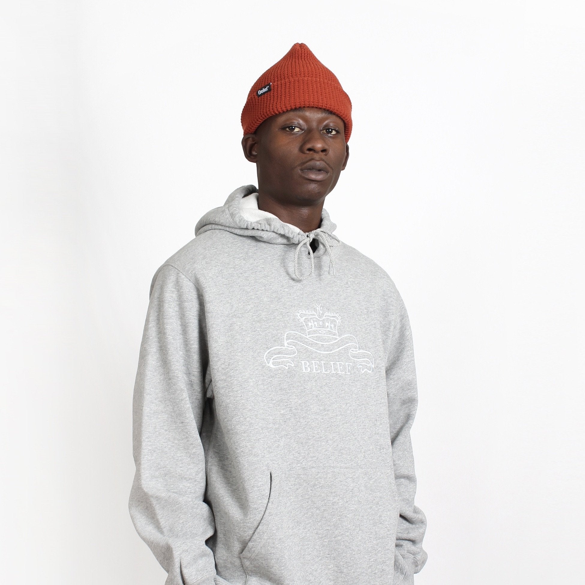 Belief NYC Waffle Beanie - Soft Rust Knit Winter Hat for Men & Women - Cozy Cold Weather Accessory for Outdoor Activities & Urban Fashion