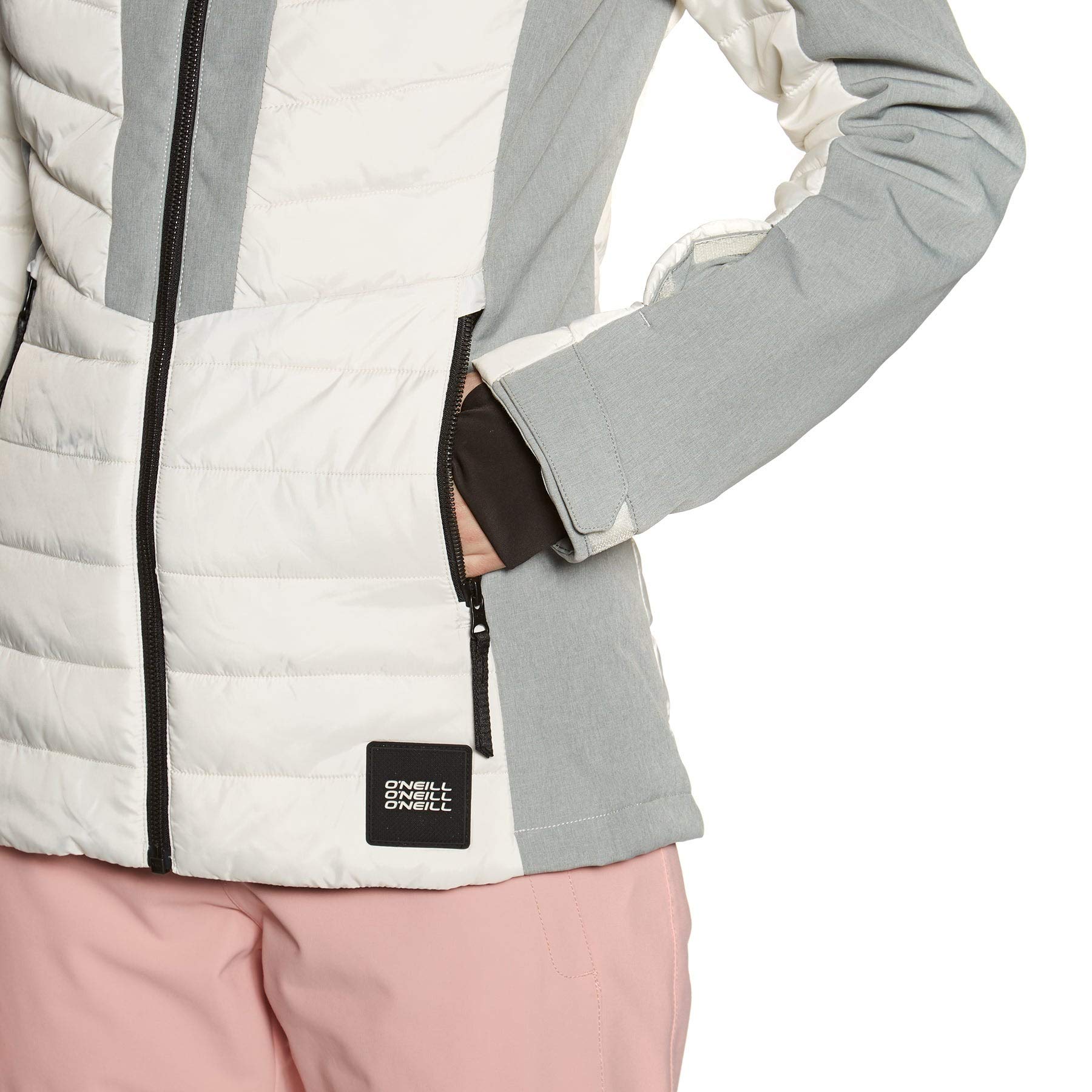 O'NEILL Baffle Igneous Insulated Snow Jacket for Men - Large Size, Powder White | Waterproof Winter Coat for Skiing, Snowboarding & Cold Weather Activities