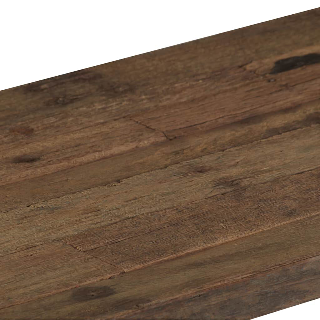 Solid Wood Coffee Table - Reclaimed Wood & Steel Industrial Style - 43.3