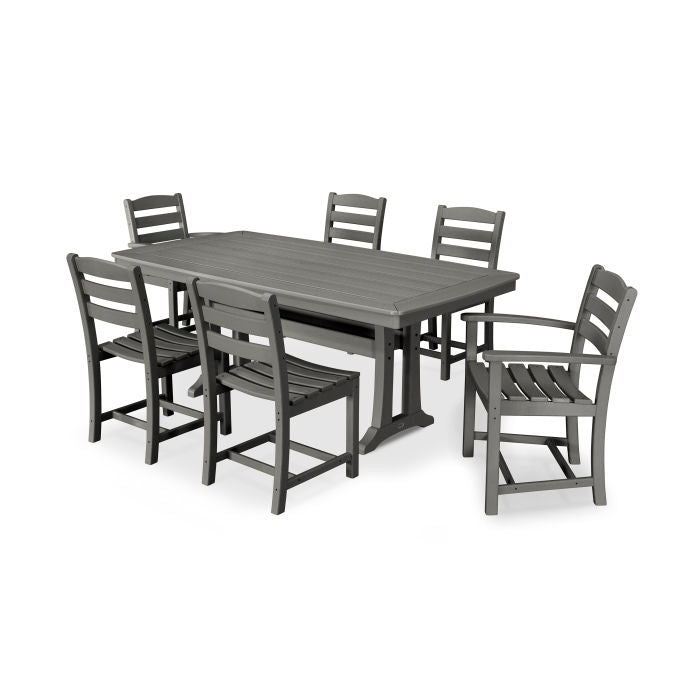 POLYWOOD La Casa 7-Piece Outdoor Dining Set - Durable All-Weather Patio Furniture for Backyard, Poolside & Garden Use
