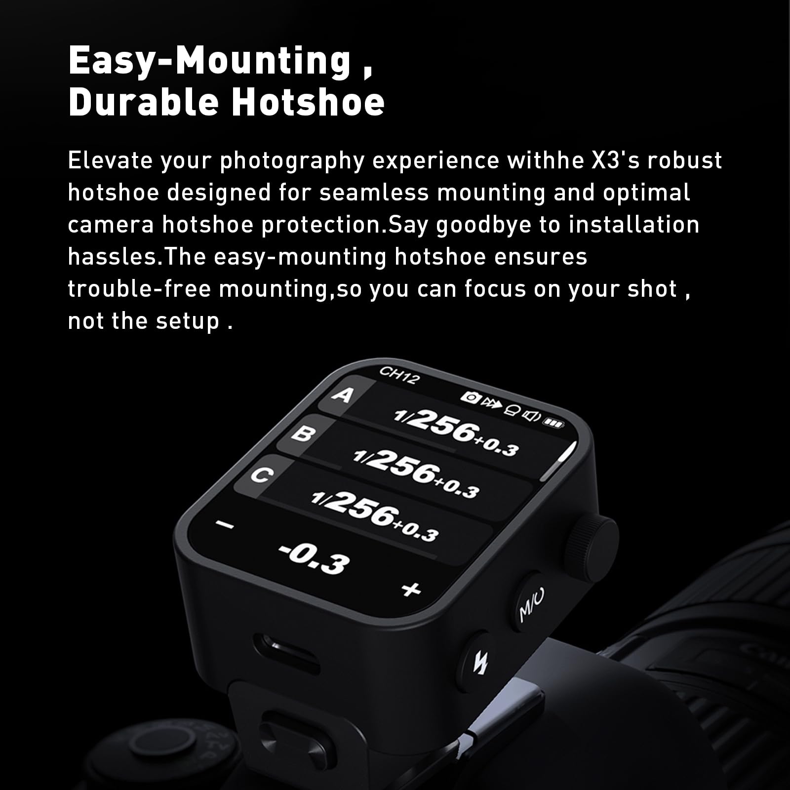 Godox X3-S TTL Wireless Flash Trigger for Sony Cameras - OLED Touchscreen Transmitter with Built-in Li-ion Battery & Quick Charge (Upgrade from X2T-S/Xpro-S/XProII-S) - Perfect for Studio, Wedding, and Event Photography