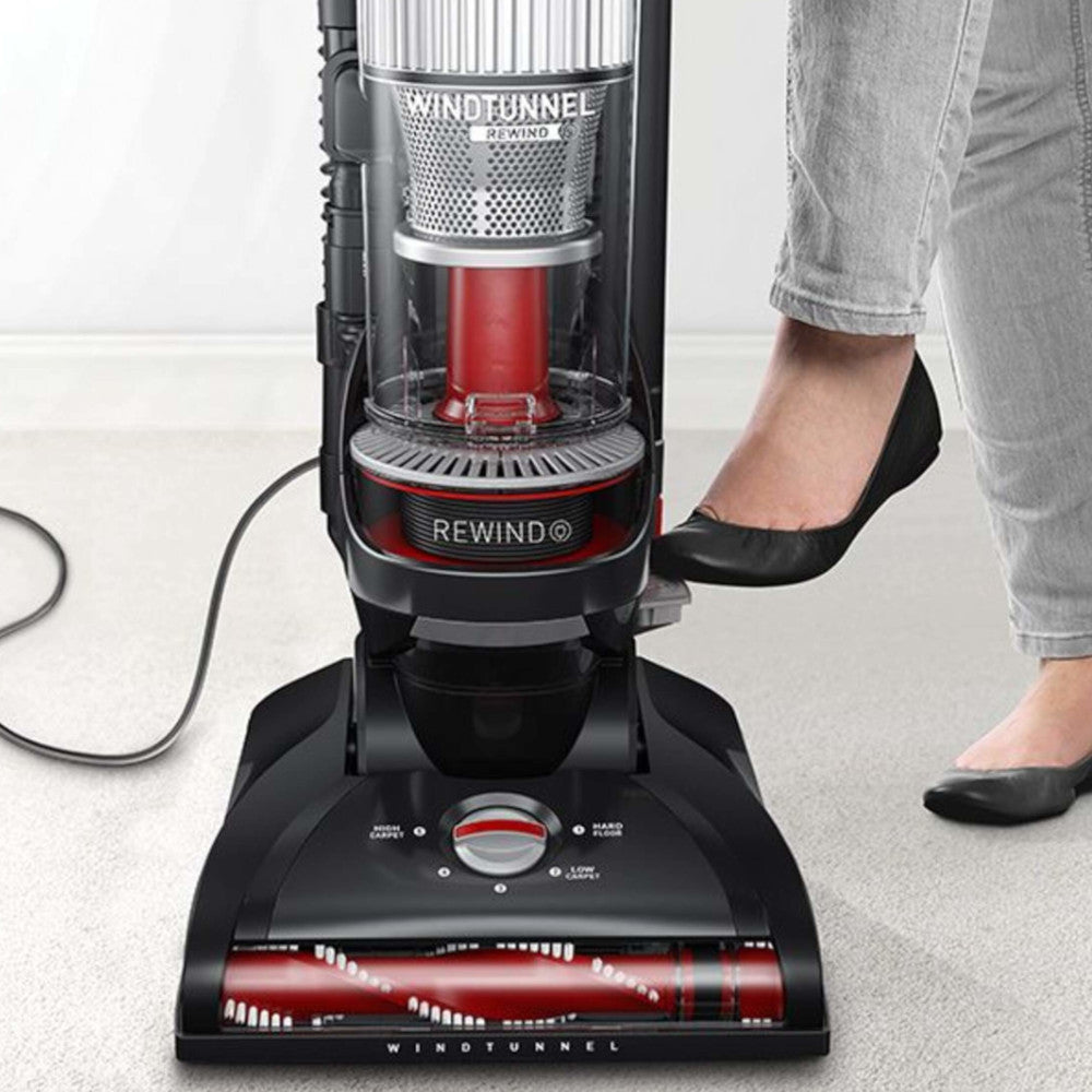 HOOVER UH71310V WindTunnel Elite Rewind Upright Corded Vacuum Cleaner - Powerful Suction for Carpets & Hard Floors - Perfect for Home Cleaning & Pet Hair Removal