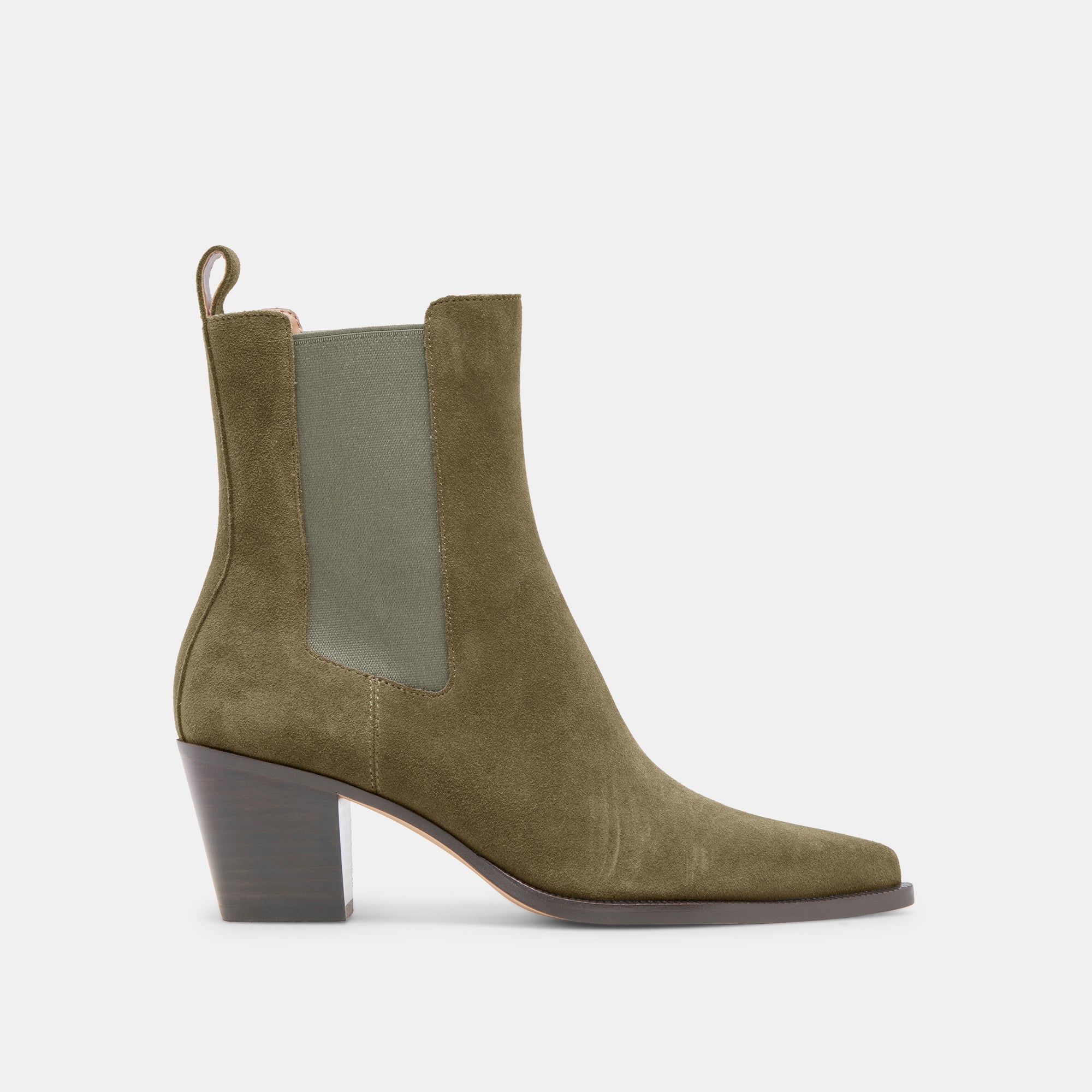 SHADIE H2O Waterproof Booties - Army Green Suede Ankle Boots for Women | Comfortable & Stylish Outdoor Shoes for Hiking, Walking & Casual Wear