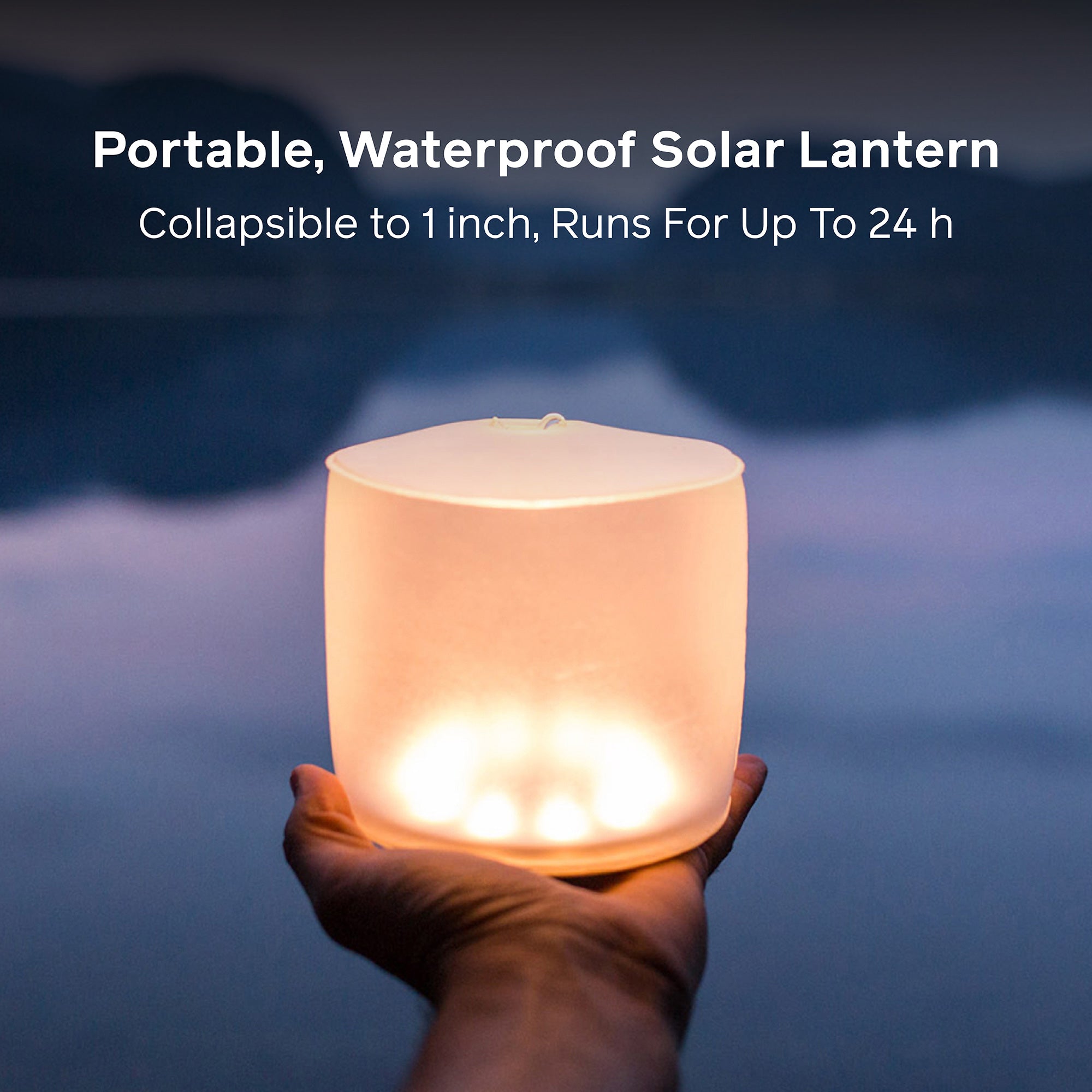 Luci Original Matte Inflatable Solar Light - Portable Outdoor Lantern for Camping, Hiking, Emergency & Power Outages