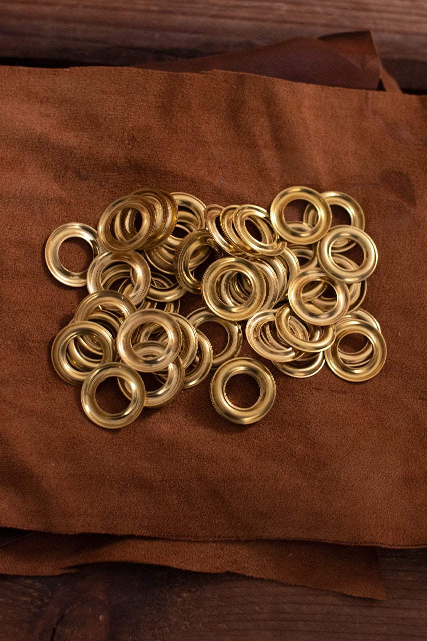 12.5mm Brass Eyelet Ring - 0.9mm Thickness, 20mm Outer Diameter - Perfect for Leather Craft, DIY Jewelry Making & Shoe Repair Accessories