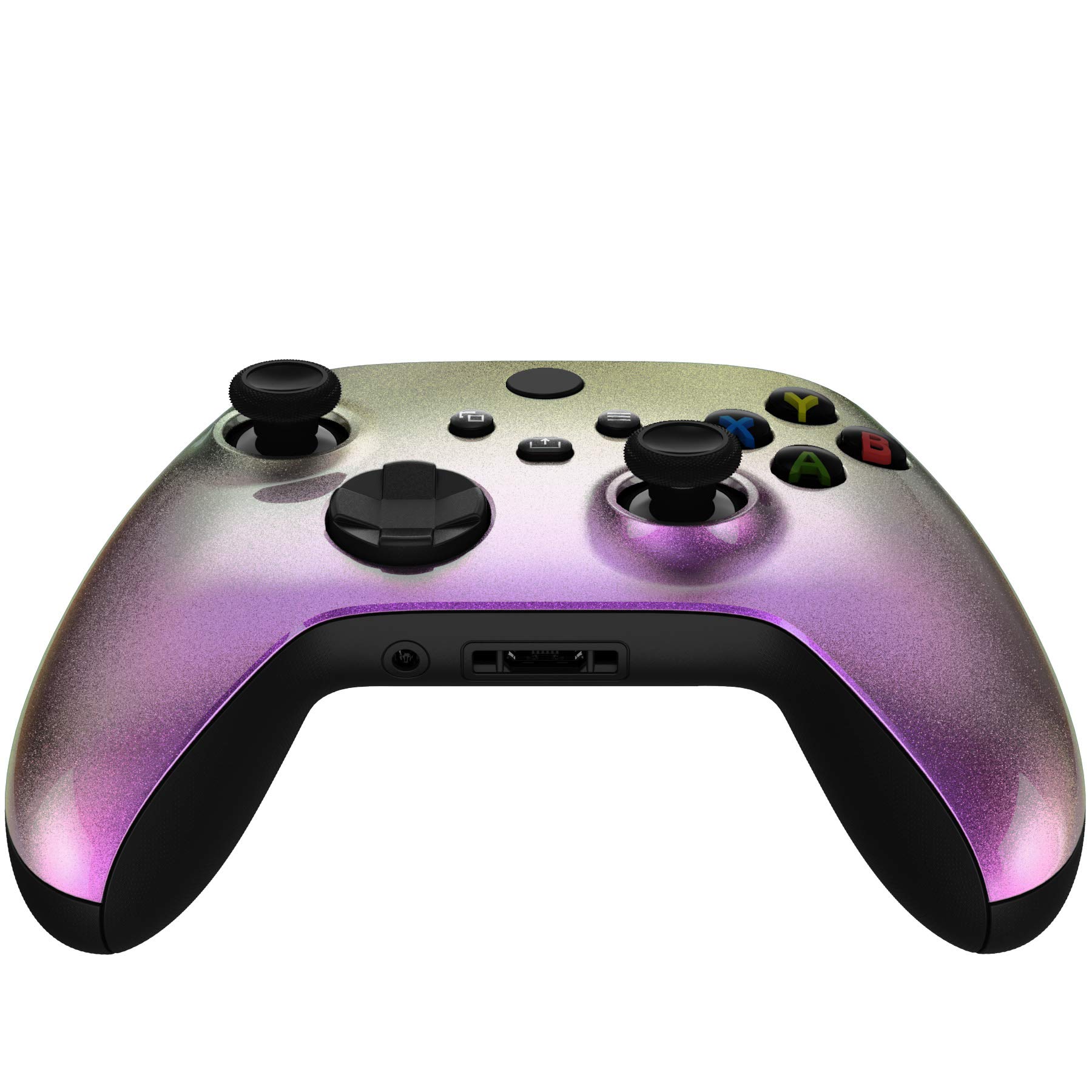 eXtremeRate Glossy Front Case for Xbox Core Controller - DIY Replacement Shell Cover Accessory Kit for Xbox Series X/S Controller Model 1914 (Gold Red) - Perfect for Gaming, Customization & Controller Repair - No Controller Included