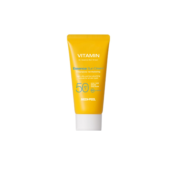 Medi Peel Vitamin Dr. Essence Sun Cream SPF50+ PA++++ - Broad Spectrum Sunscreen for Face, Hydrating & Anti-Aging - Perfect for Daily UV Protection & Skincare Routine