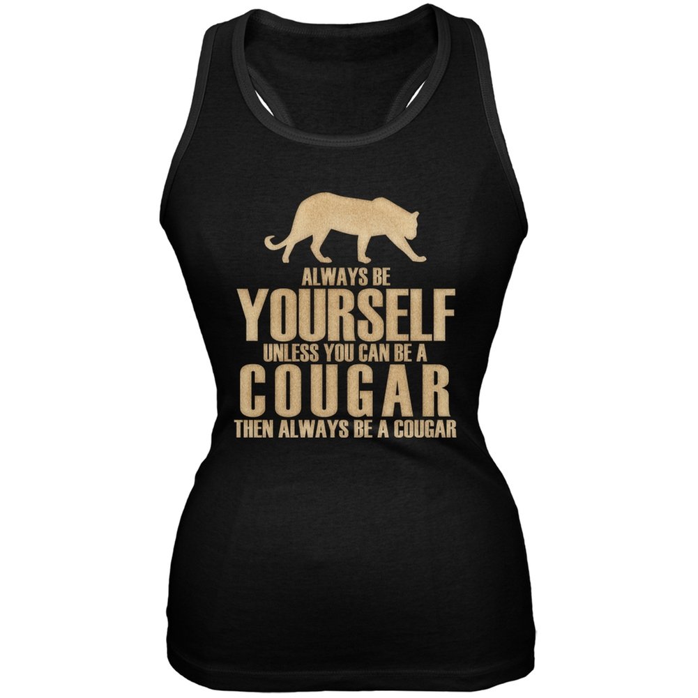 Cougar Black Juniors Soft Tank Top - Always Be Yourself - Comfortable & Stylish for Casual Wear, Gym, and Everyday Outfits
