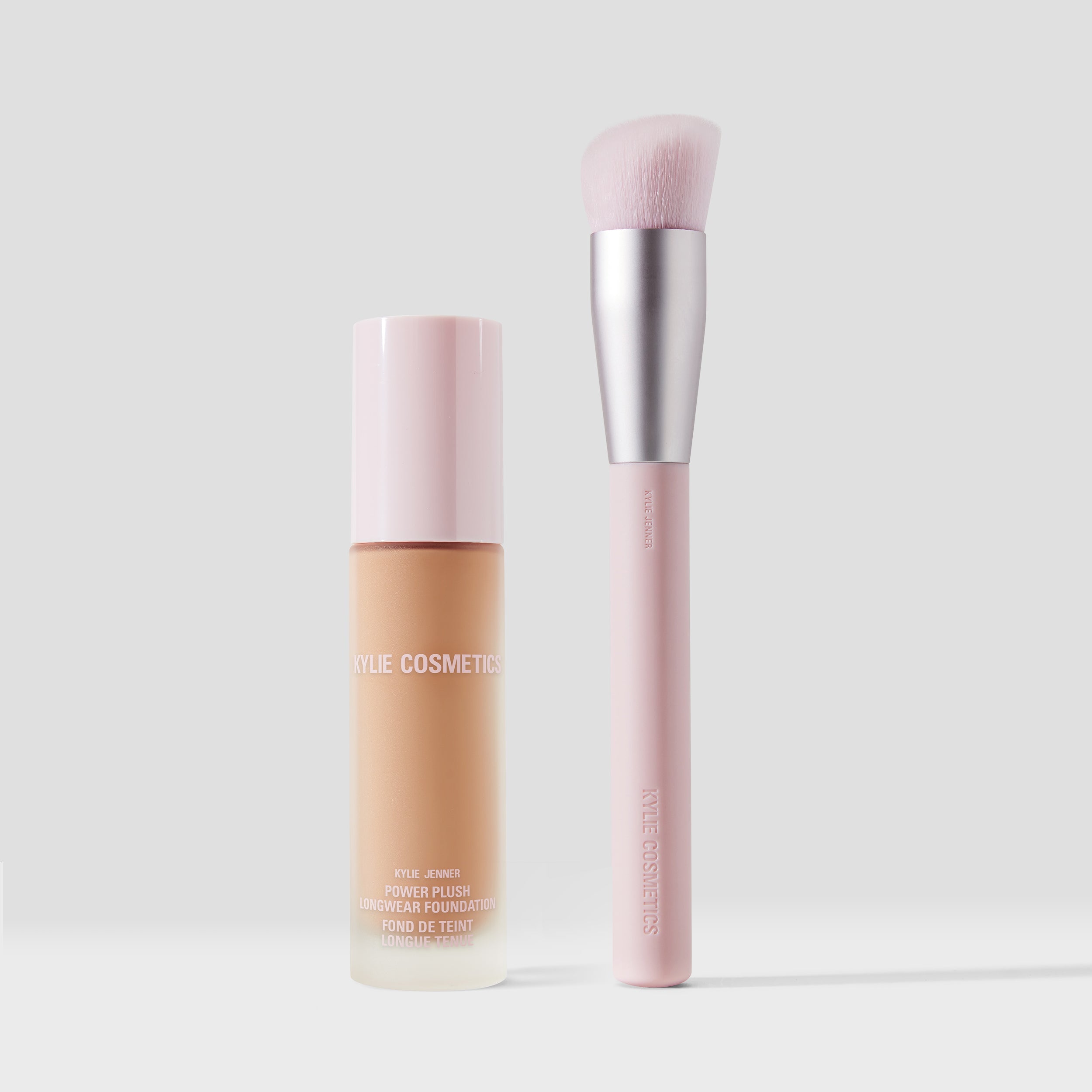 Power Plush Foundation & Brush Duo - Full Coverage Liquid Makeup Set with Soft Kabuki Brush for Flawless Skin | Perfect for Daily Use, Special Occasions & Professional Makeup