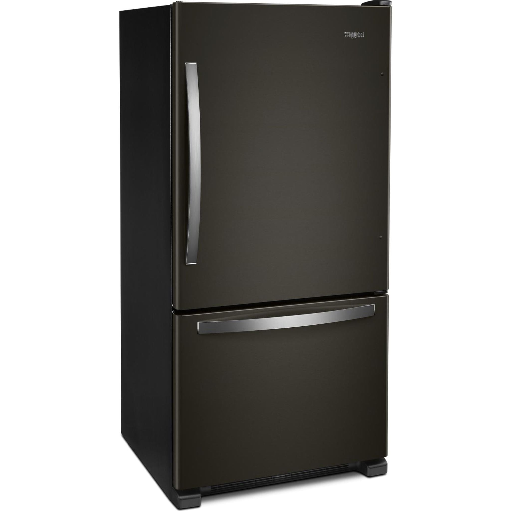 Whirlpool WRB322DMHV 36-Inch Bottom Freezer Refrigerator - Black Stainless Steel, Energy Star Certified, Spacious Storage for Kitchen & Home