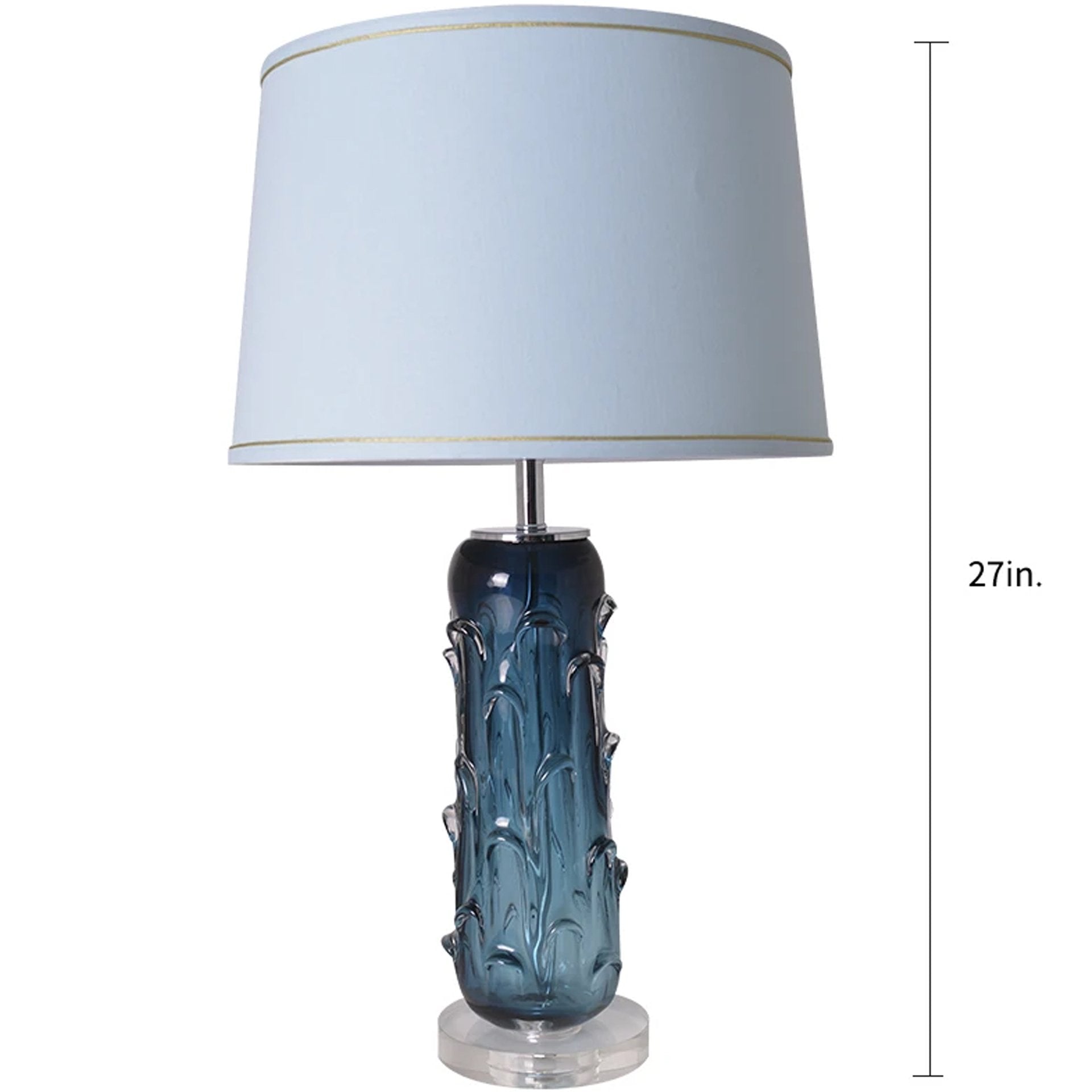 Hyacinth Sculpted Translucent Glass Accent Table Lamp - 27