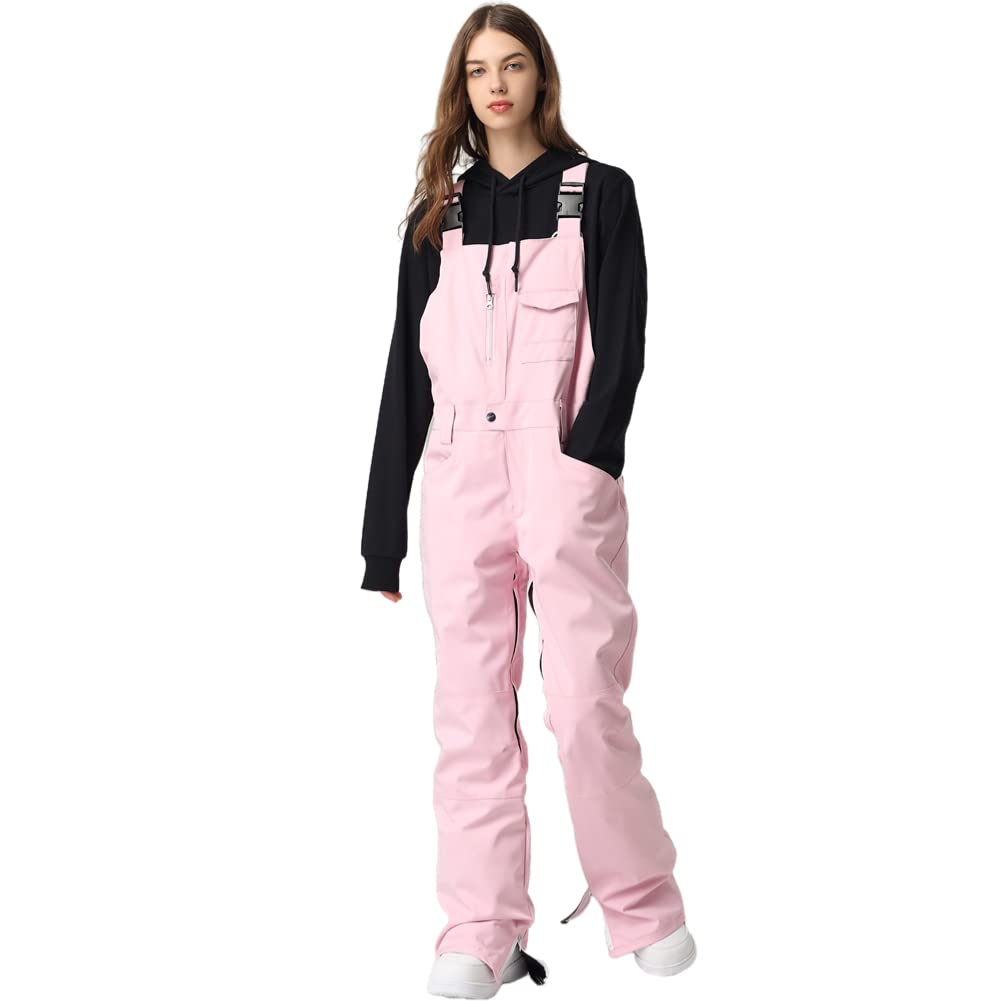 SEARIPE Women's Waterproof Snow Bib Overalls - Adjustable Winter Snowboard Pants, Ripstop Insulated Ski Overalls for Snowboarding, Skiing & Outdoor Activities
