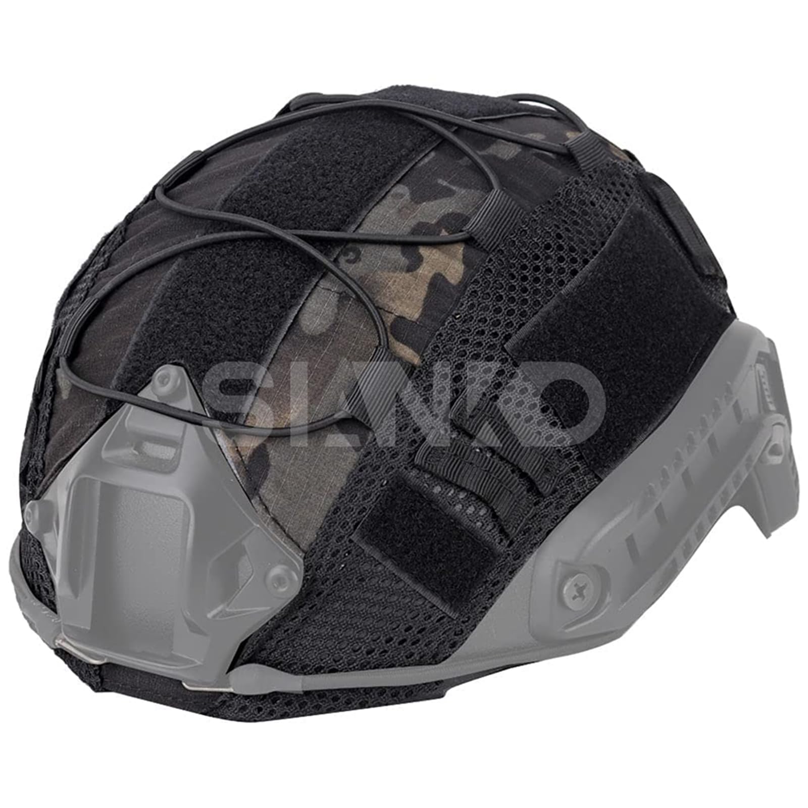 Tactical Paintball & Airsoft Fast PJ Helmet Set with Headset, Helmet Cover, Dummy Flashbang & LED Light - Perfect for Hunting, CQB, CS & Military Simulation Games