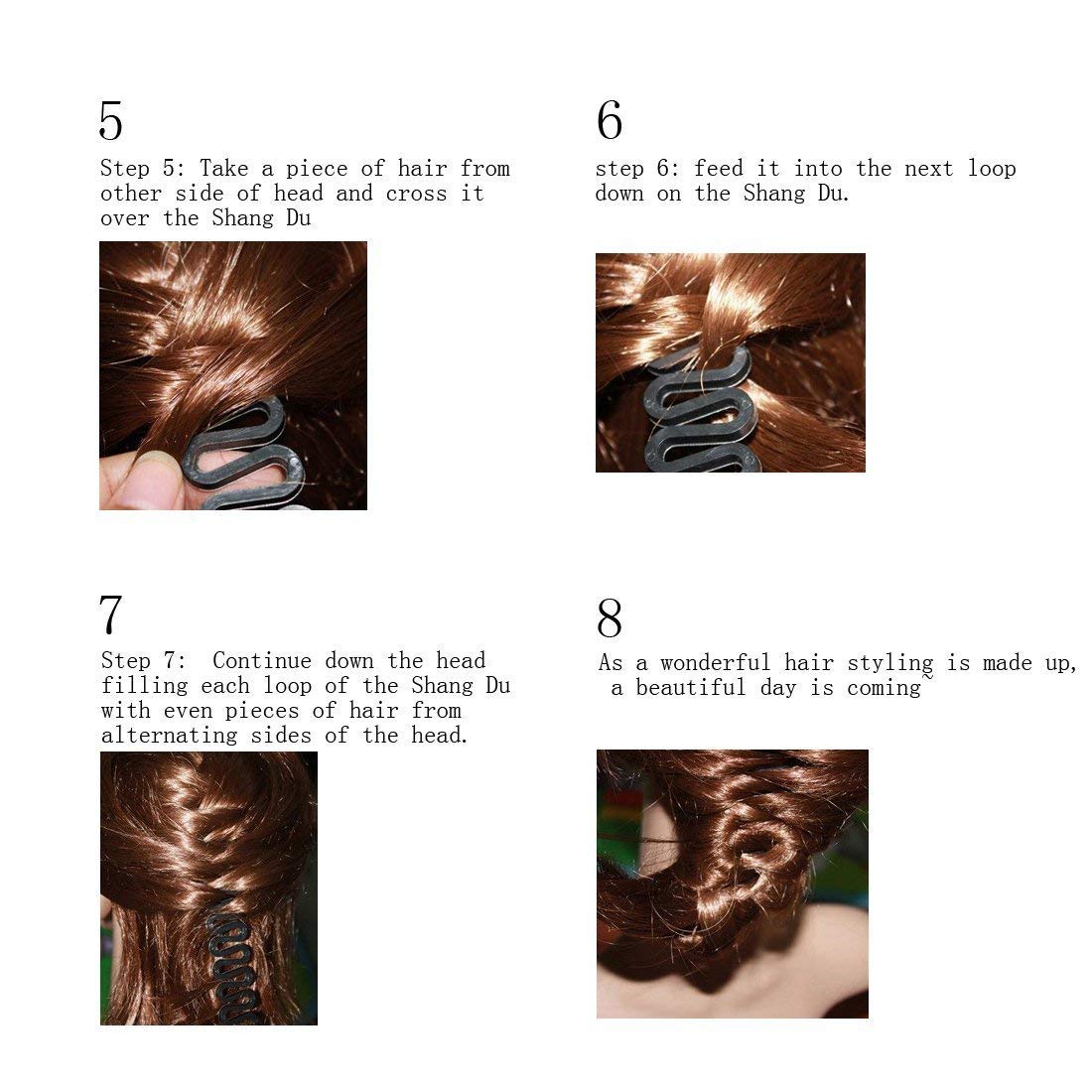 Chronex 3-Pack French Hair Clip Sticks - Hair Bun Maker & Braid Tool for Women | Twist & Plait Hair Accessories (Red) | Perfect for Updos, Ponytails & Styling at Home or Parties