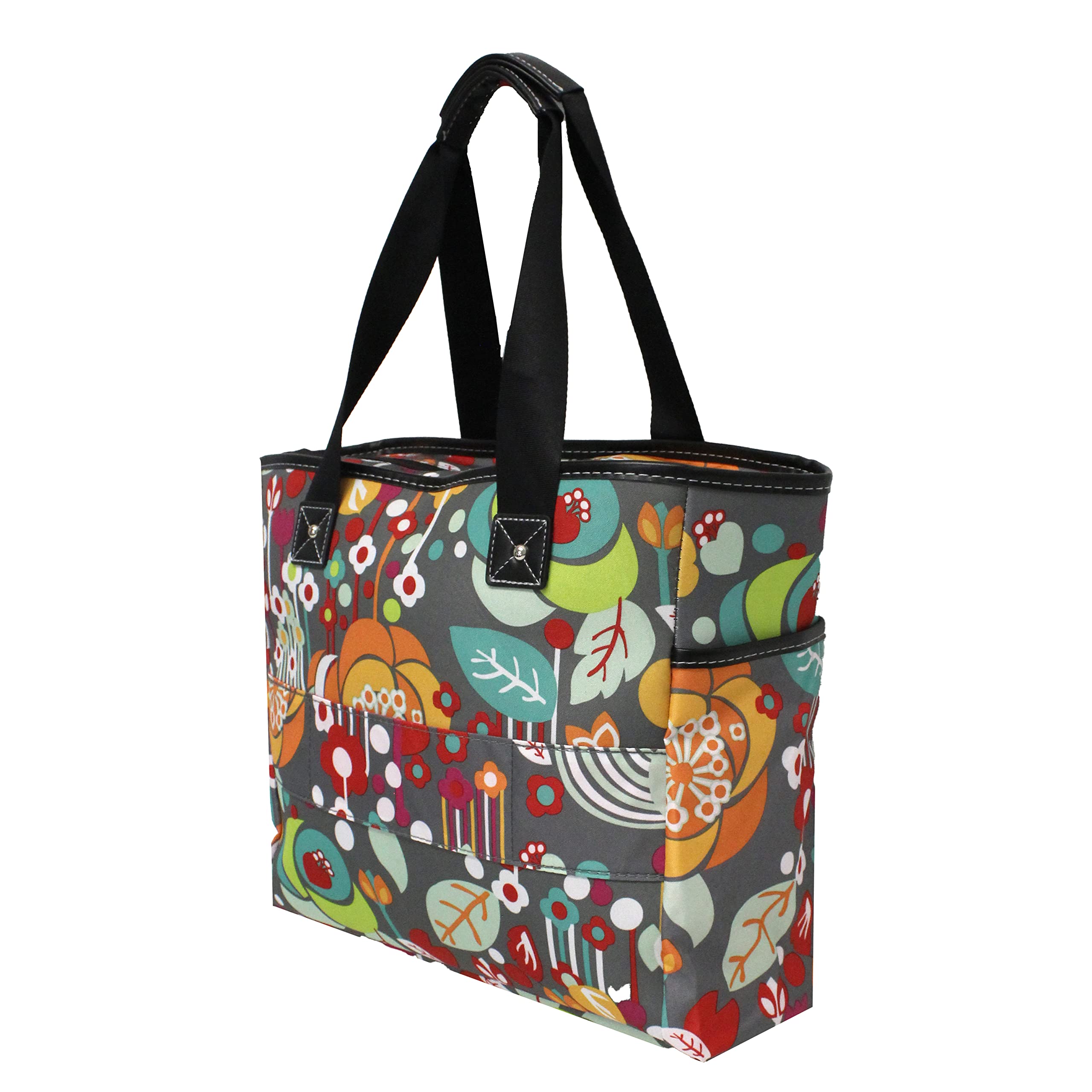 Lily Bloom Women's Large Capacity Tote Bag - Stylish Patterned Satchel Shoulder Handbag for Work, Travel & Everyday Use