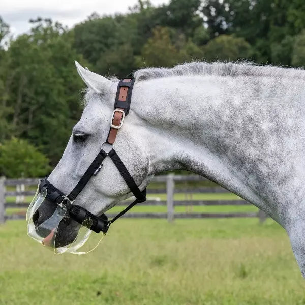 Thin Line Grazing Muzzle for Horses - Breathable Grazing Control Mask with Adjustable Strap - Perfect for Pasture, Training, and Weight Management