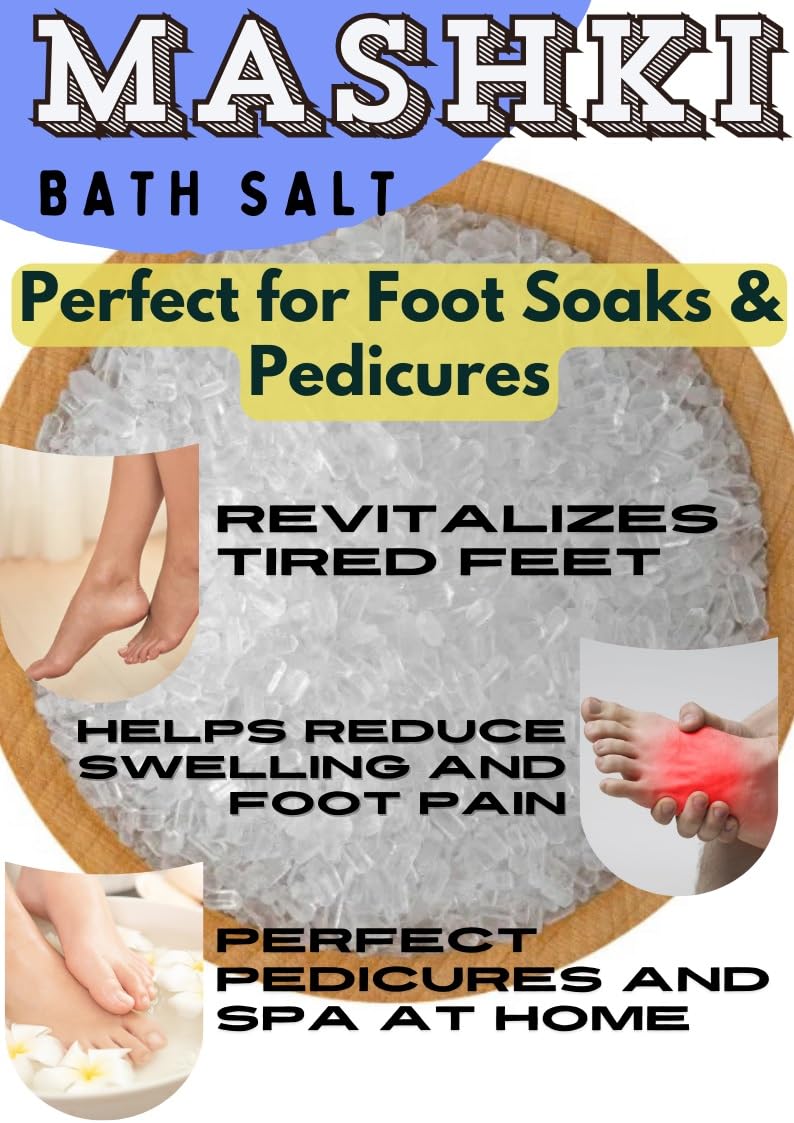 Premium MASHKI Epsom Salt (Magnesium Sulfate) for Muscle Relief, Pain Relief & Skin Care | Wound Healing & Plant Growth Booster | Relaxing Bath Soak, Gardening Aid & Therapeutic Treatment