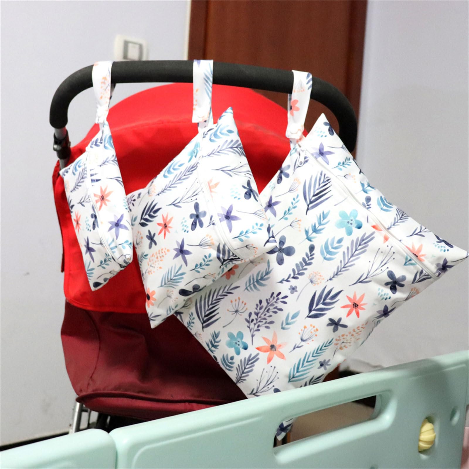 3Pcs Reusable Diaper Bag & Sanitary Pad Storage - Portable Hanging Wet Bags for Strollers, Bedside & Travel - Perfect for Baby Care, Maternity & On-the-Go Organization
