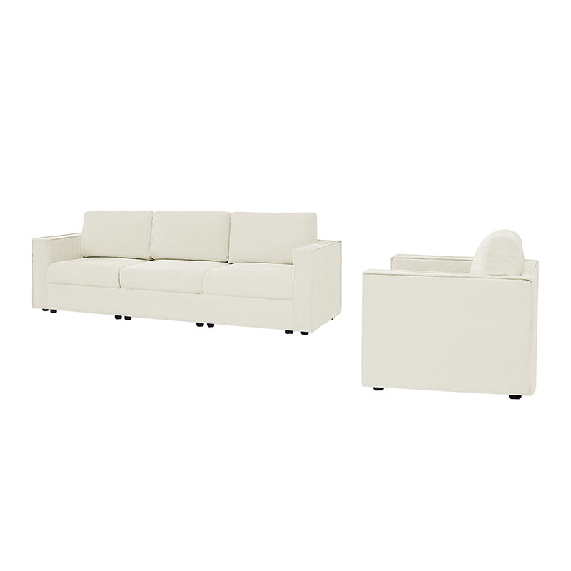 Dilcia 3-Piece Slipcovered Sofa Set - Modern Living Room Furniture with Removable Covers for Easy Cleaning | Perfect for Small Spaces, Apartments & Cozy Home Decor