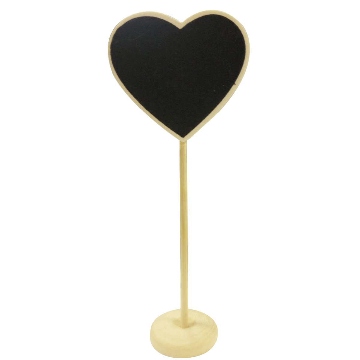 Wrapables Mini Heart Chalkboard Tags with Stand - Set of 6 for Wedding Table Numbers, Party Place Cards, Plant Markers & Gift Tags - Perfect for DIY Events, Bridal Showers & Garden Labeling