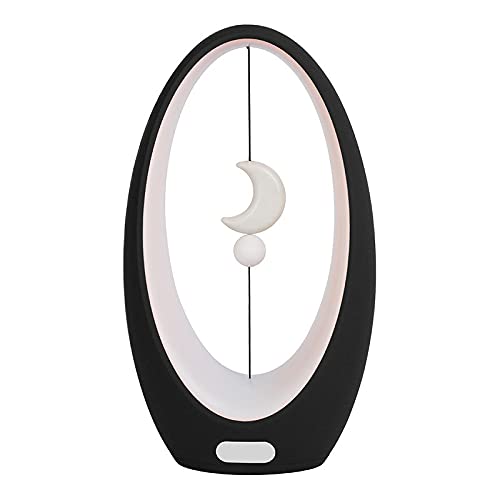 Smart LED Moon Night Light with Motion Sensor - Creative Moon Art Table Lamp for Bedroom, Black Lampshade - Perfect for Bedside, Nursery & Home Decor Lighting