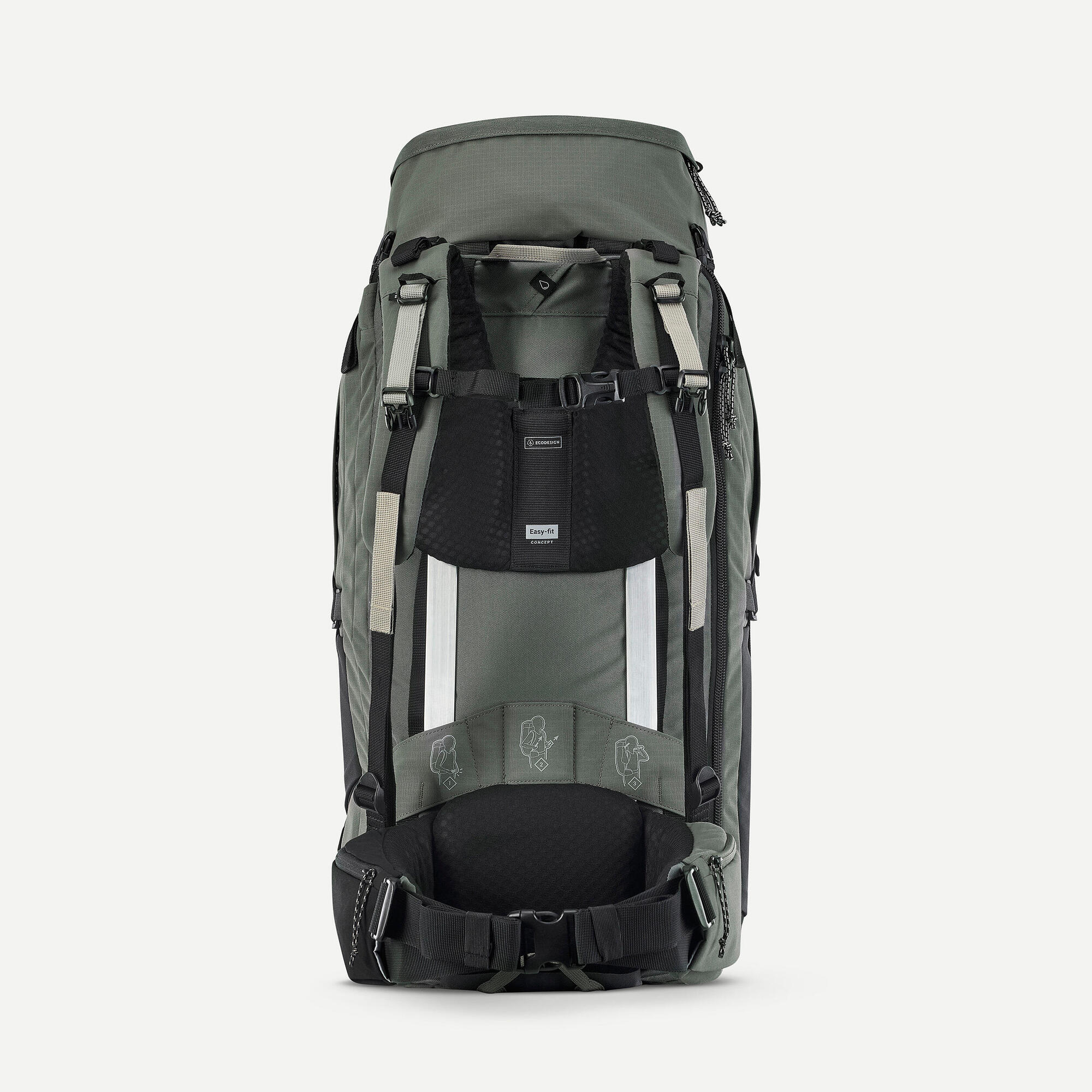 Forclaz Men's Travel 900 70+6L Hiking Backpack - Lightweight Waterproof Camping Backpack for Outdoor Adventures & Travel