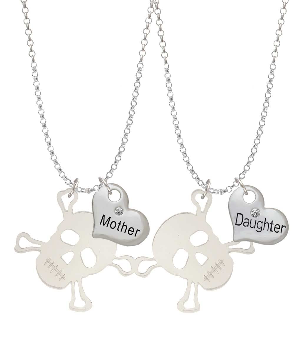 Stylish Acrylic Skull & Heart Necklace Set for Mother & Daughter - 19