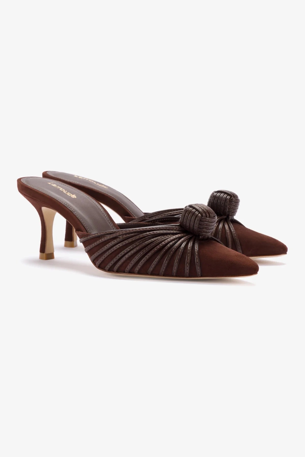 Mini Valerie Pump In Brown Suede - Women's Classic Pointed Toe Low Heel Shoes for Office, Party & Wedding | Comfortable & Stylish Suede Pumps