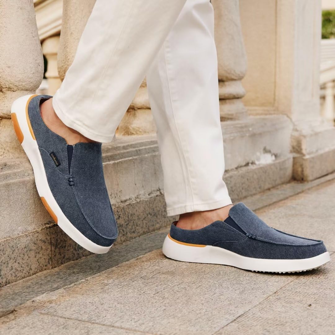 OrthoComfoot Men's Orthopedic Slip-On Loafers - Arch Support Walking Shoes for Plantar Fasciitis & Flat Feet Pain Relief - Comfortable Orthotic Casual Shoes for Heel Pain & Foot Discomfort - Perfect for Work, Travel & Daily Walking