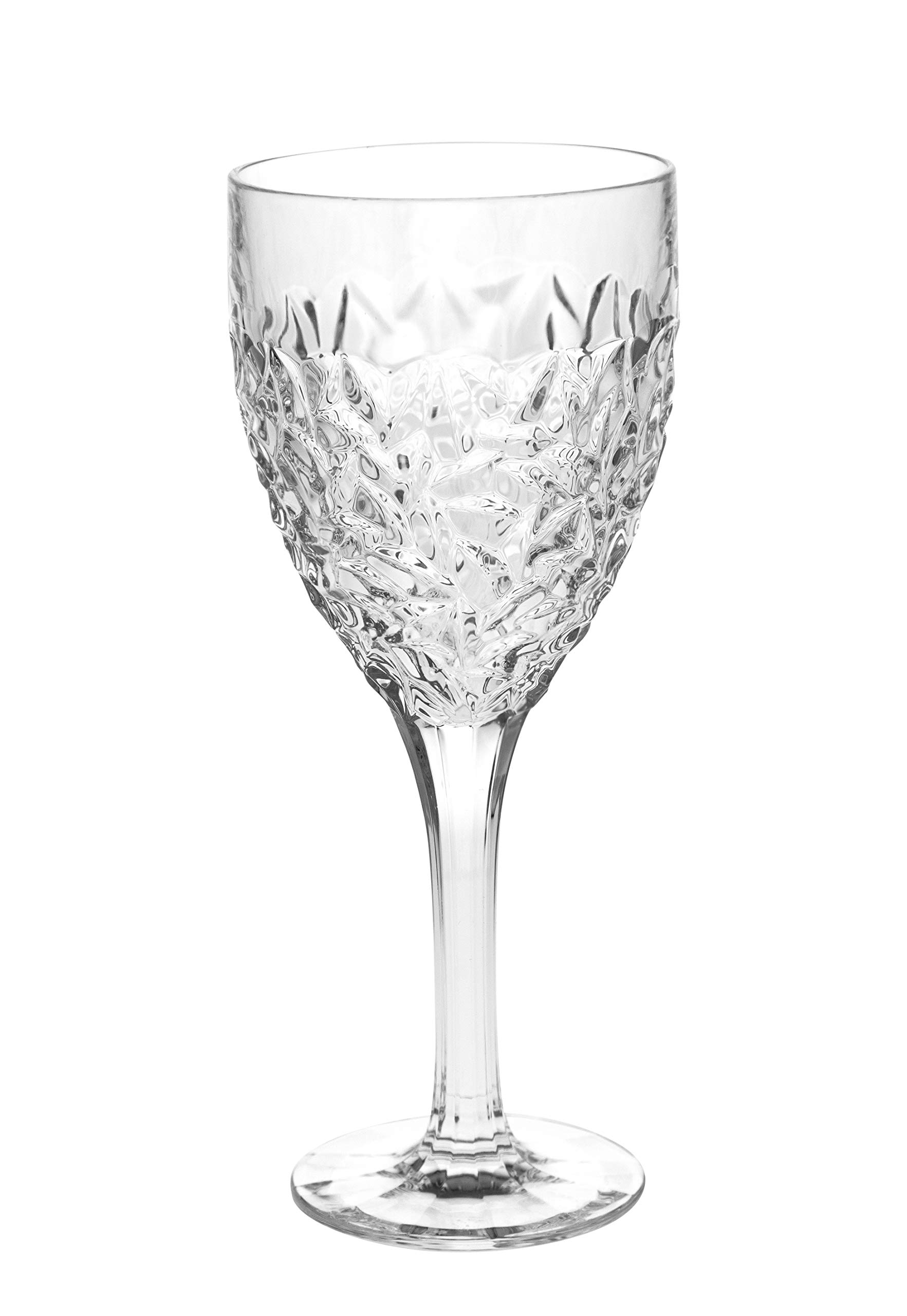 Barski Crystal Goblet Set of 6 - Elegant Stemmed Wine Glasses & Water Glasses with Raindrop Design (11 oz) - Perfect for Fine Dining, Wedding Receptions & Home Entertaining - Handcrafted in Europe