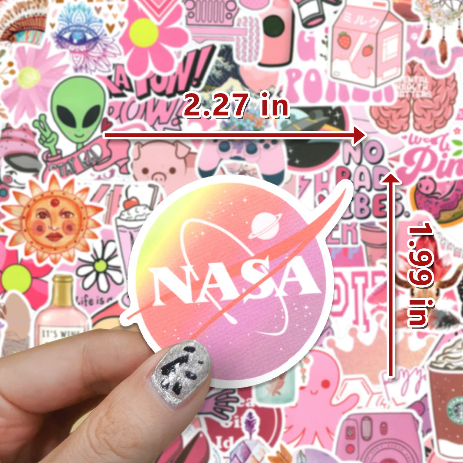 200PCS Pink Cute Cartoon Vinyl Waterproof Stickers Pack - Durable Decals for Laptop, Skateboard, Water Bottles, Computer, Phone & Guitar - Perfect Gift for Adults and Kids - Great for DIY Crafts, School Projects & Personalizing Belongings