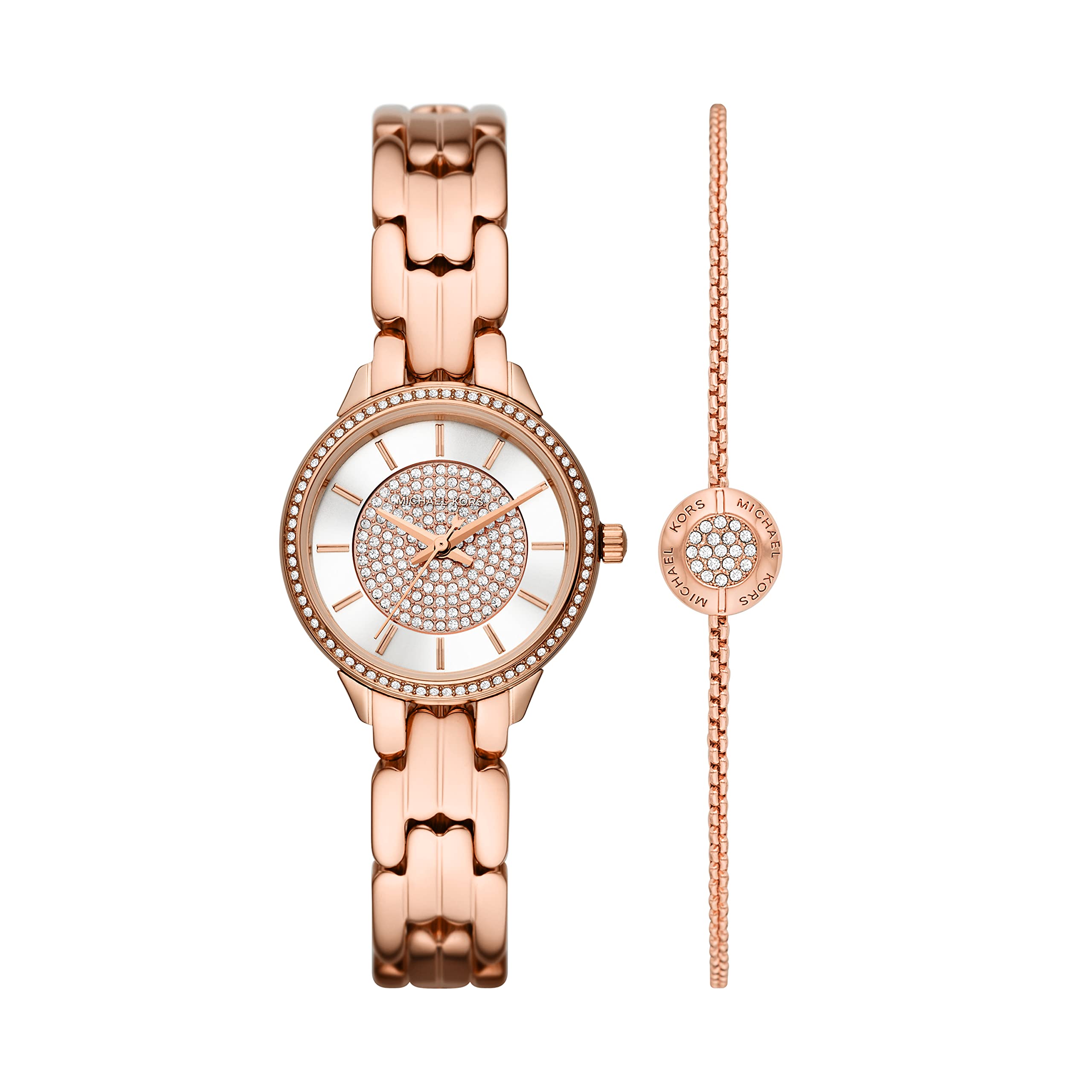 Michael Kors Women's Allie Rose Gold Stainless Steel Quartz Watch MK1039 - Elegant Dress Watch for Work, Parties & Everyday Wear